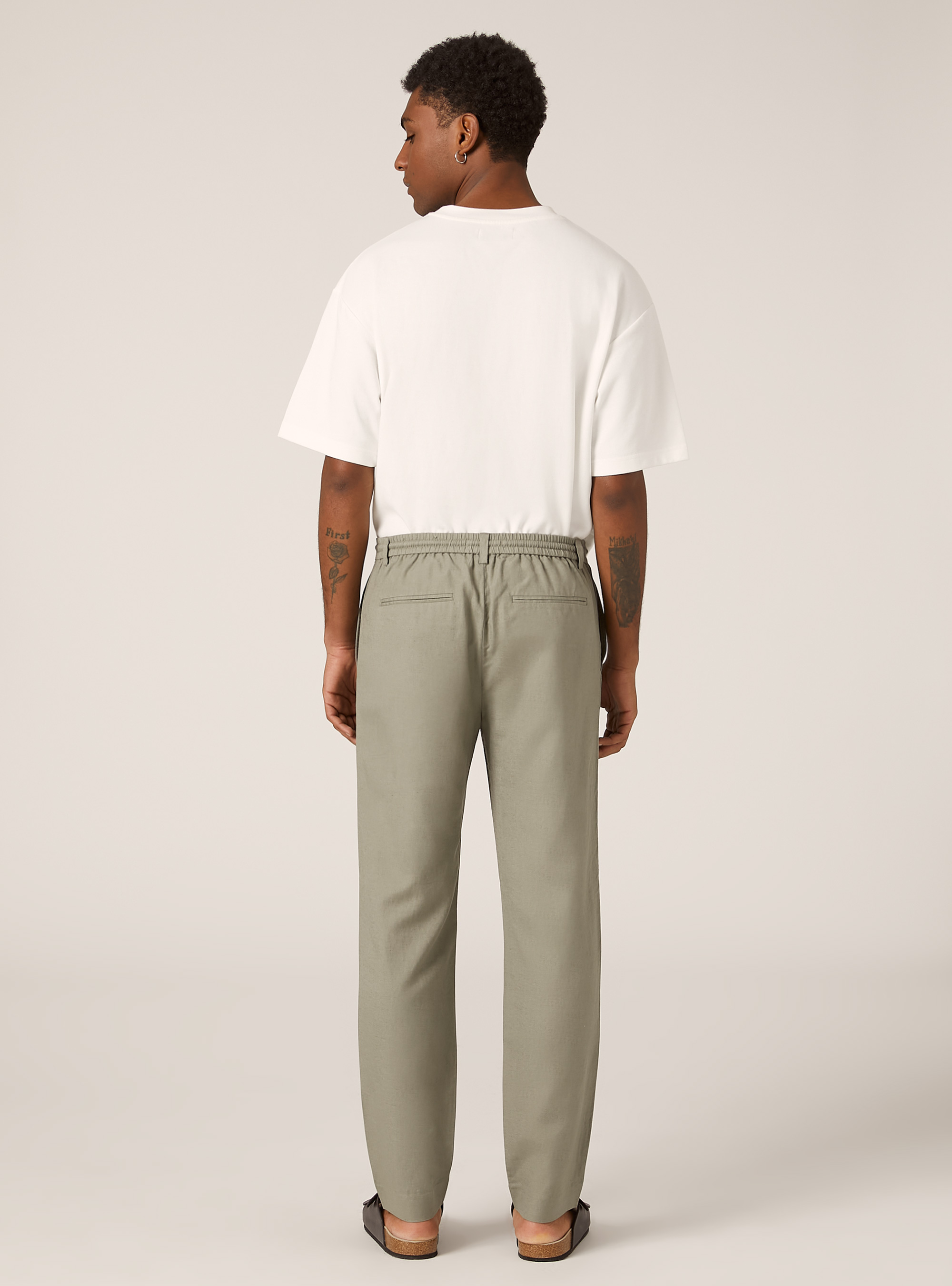 Linen blend chinos, KY3 KAKY LIGHT