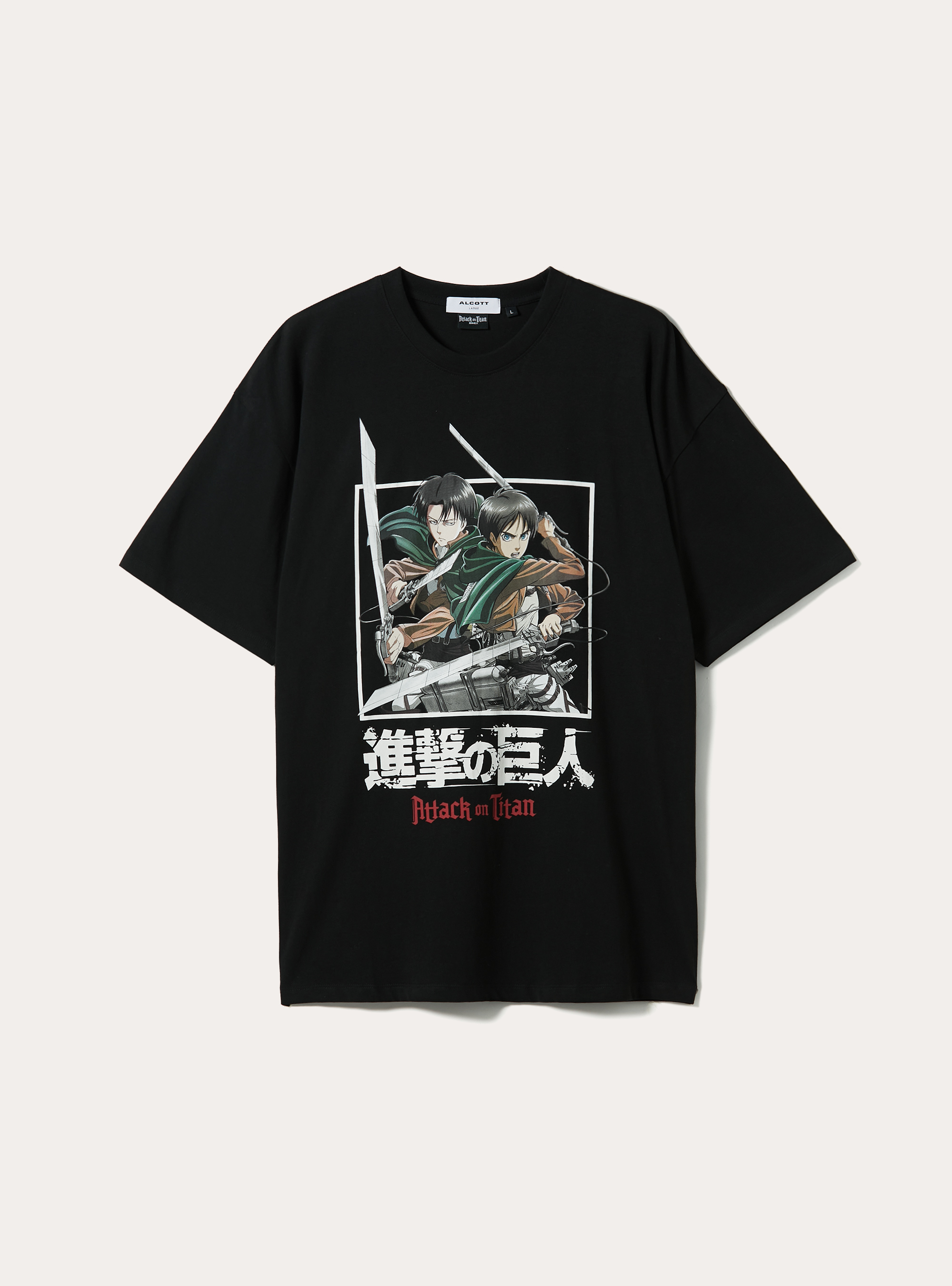 Attack on Titan / Alcott T-shirt, BK1 BLACK