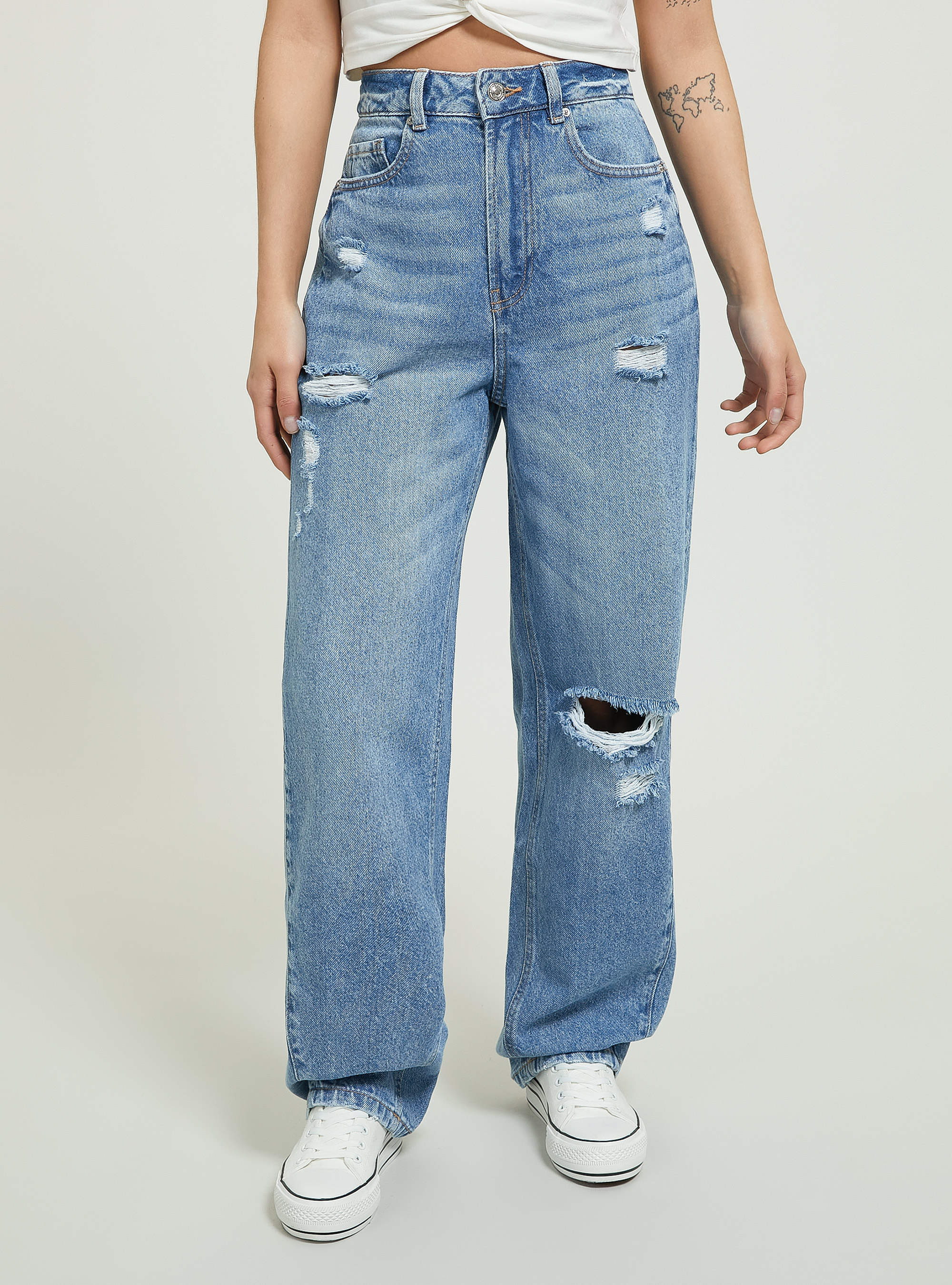 Baggy fit jeans, D003 MEDIUM BLUE