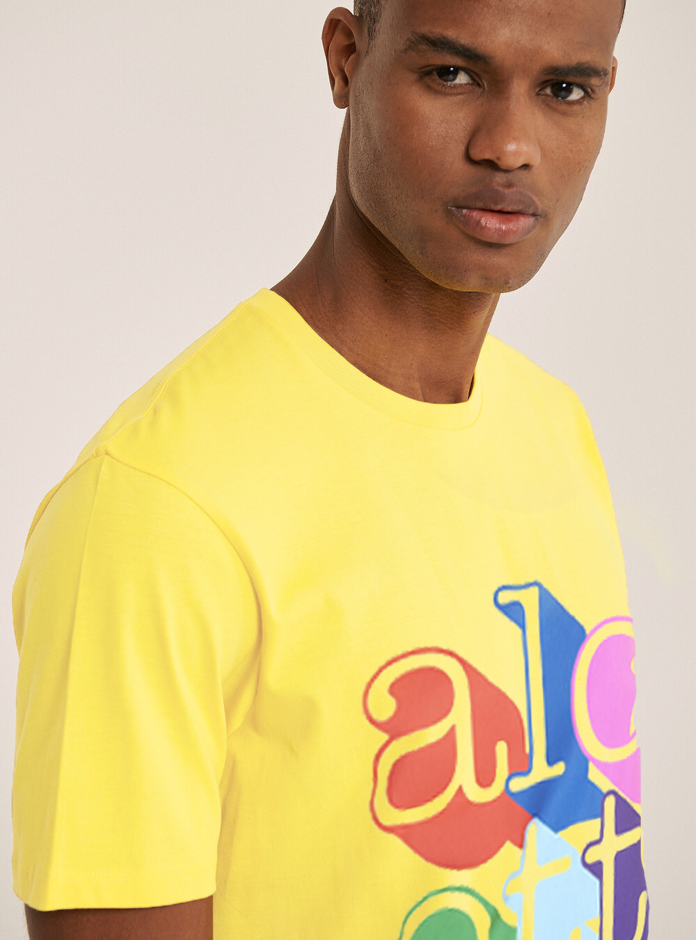 T-shirt avec logo coloré, C749 YELLOW