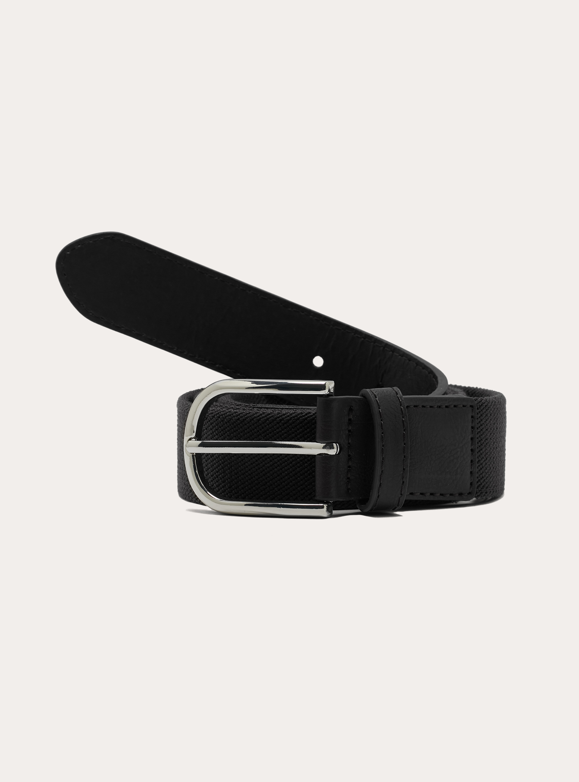 Stretch canvas belt, BK1 BLACK