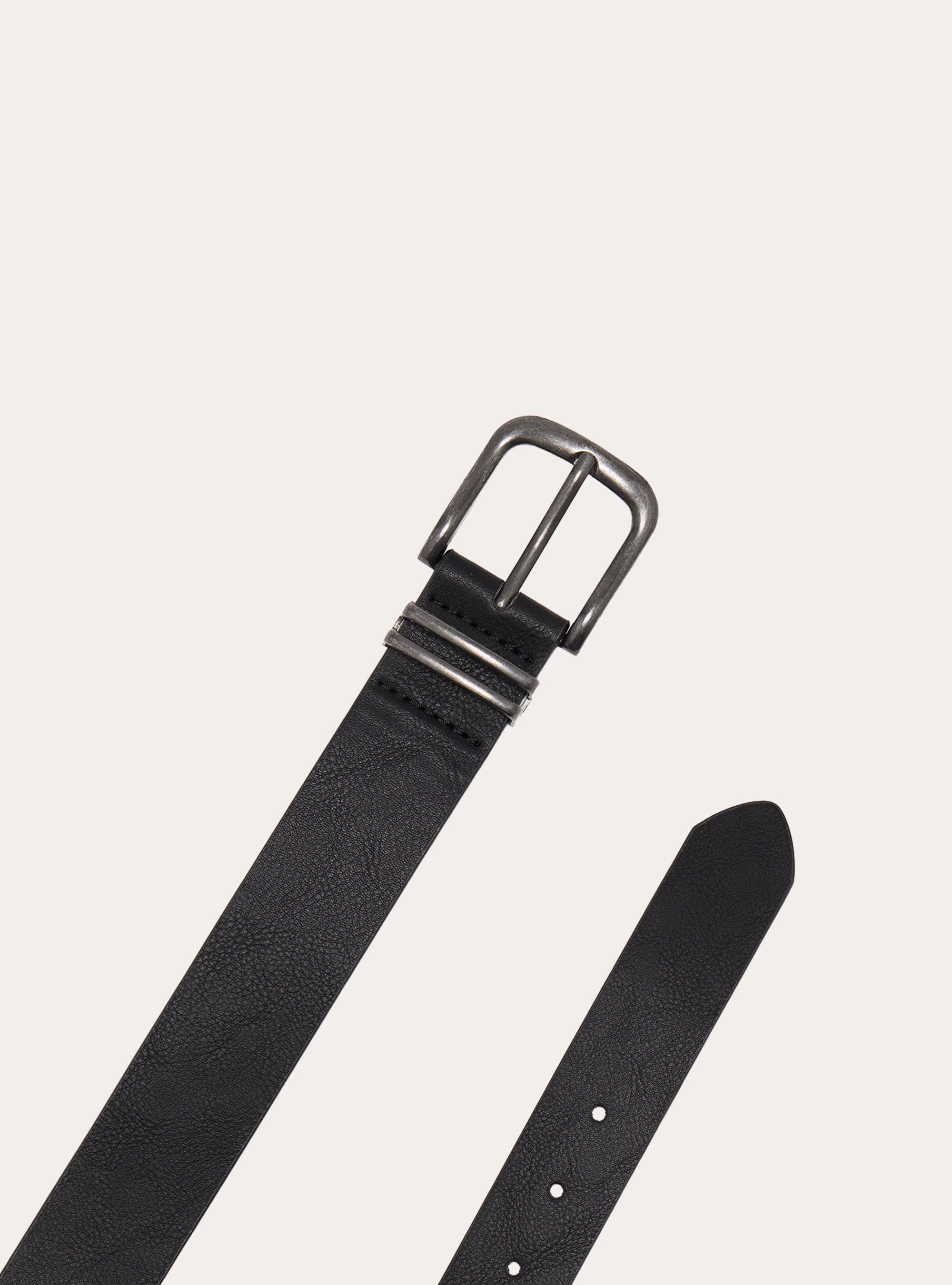 Cintura effetto pelle da uomo, BK1 BLACK