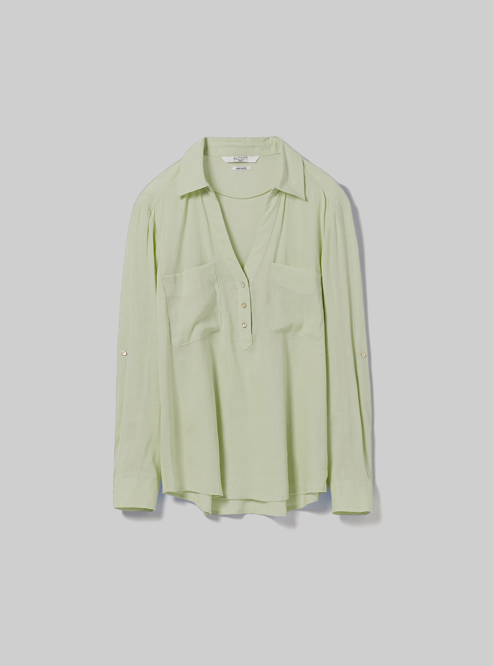 Bluse aus einer Leinenmischung, KY3 KAKY LIGHT