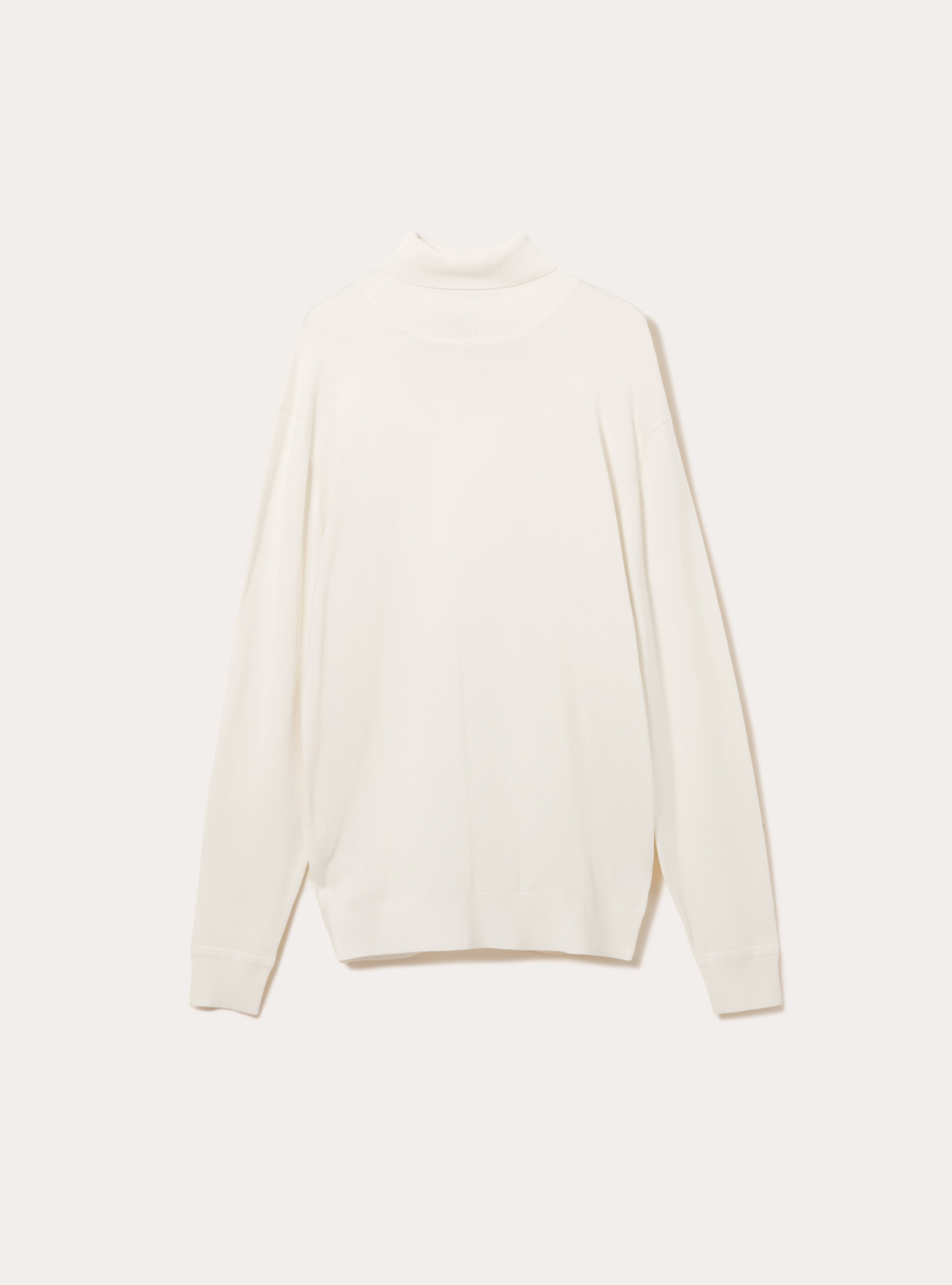 Jersey de cuello alto en viscosa suave, WH2 WHITE