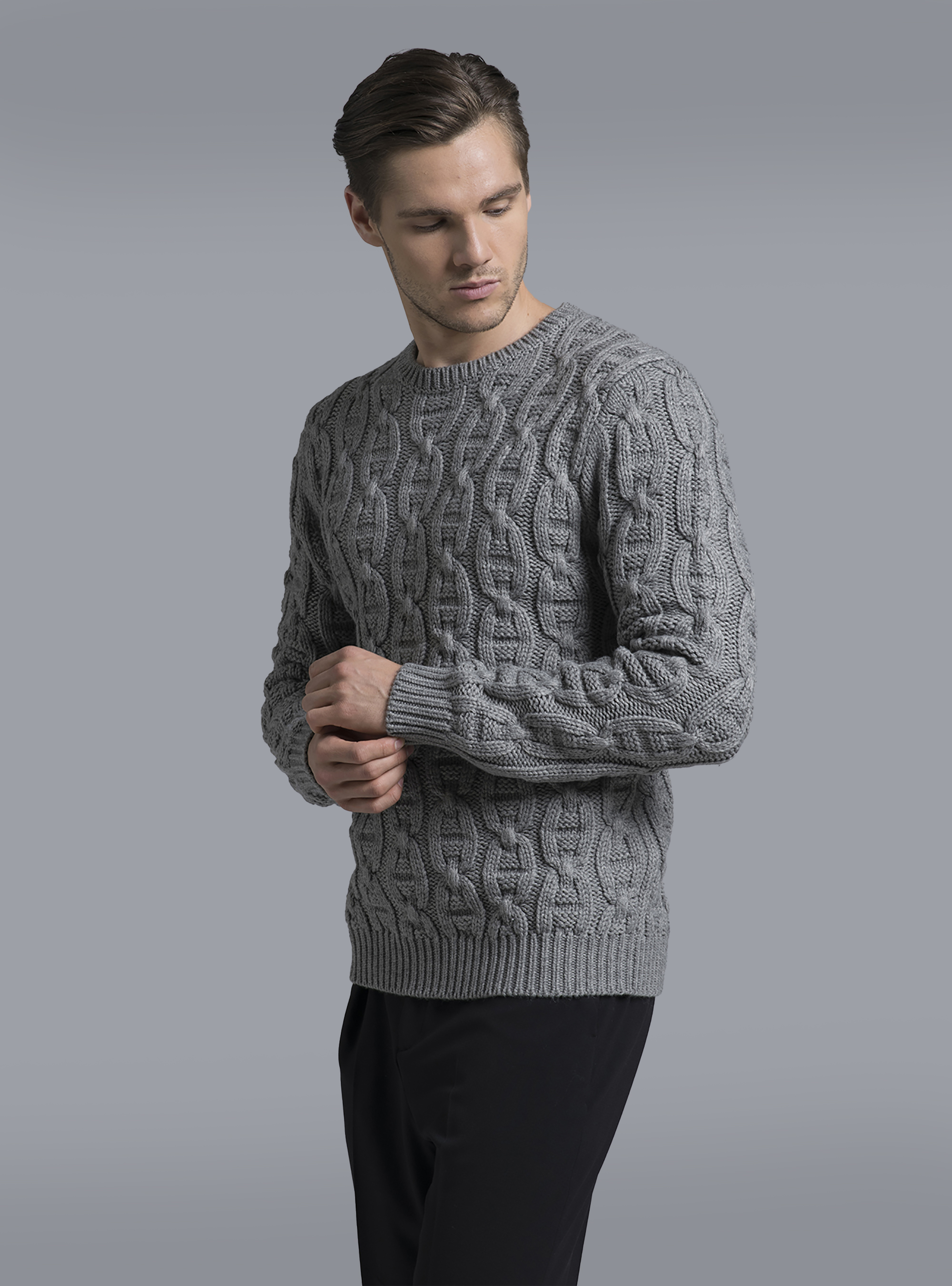 Maglia punto a catena, GREY