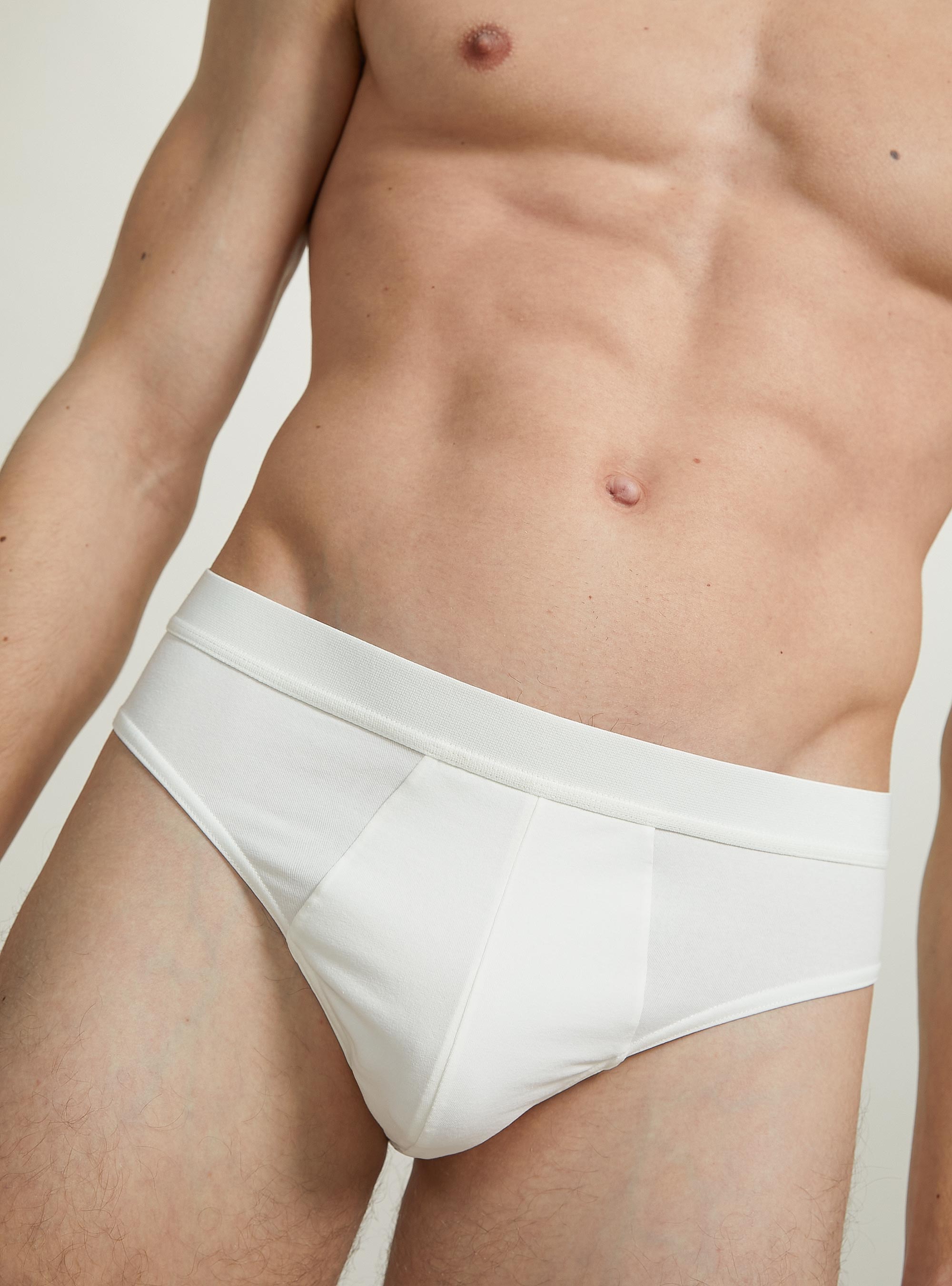 Set of 3 stretch cotton briefs, BK1/WH2/MGY1