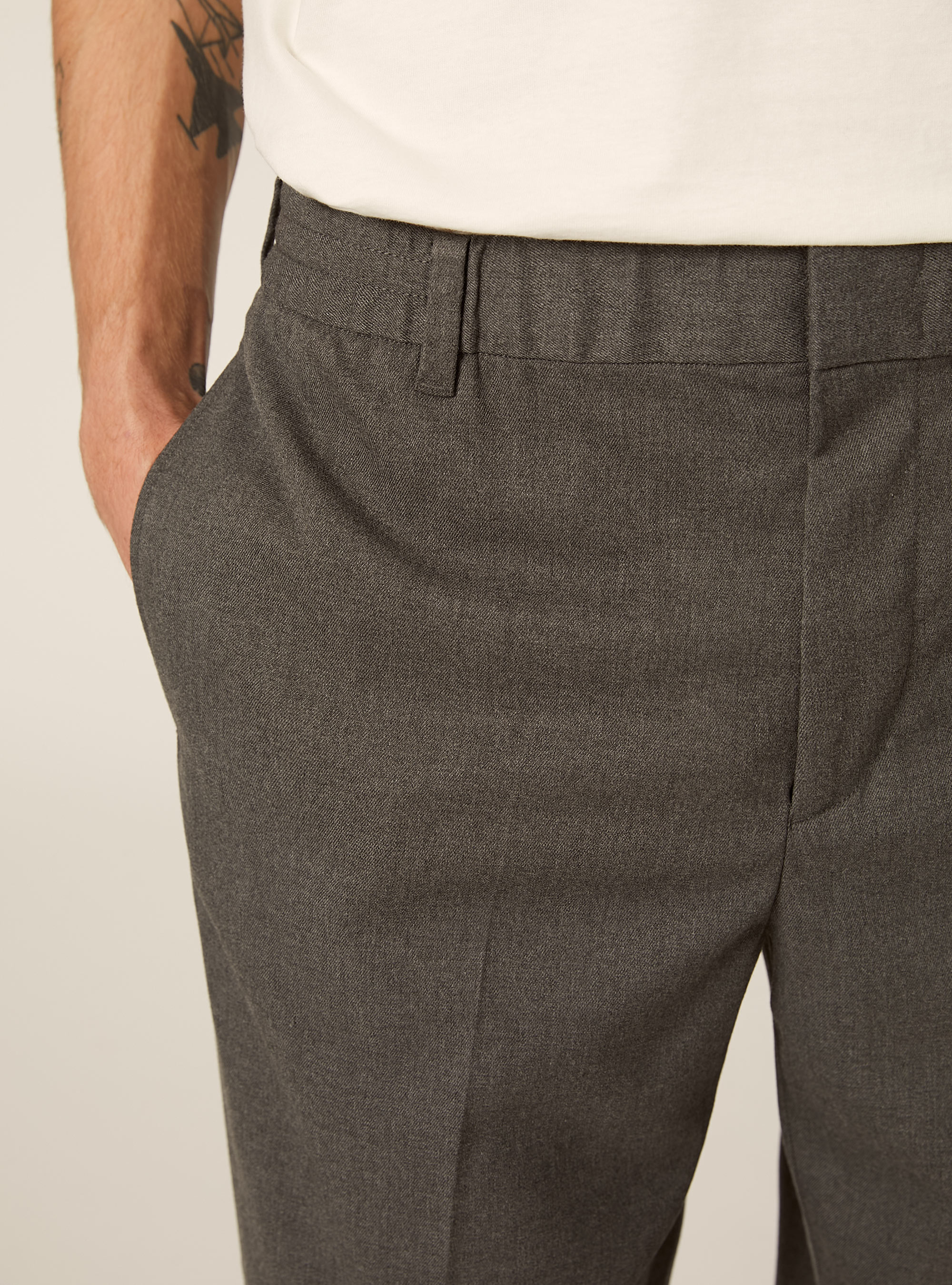 Klassische Hose aus Twill, GY1 GREY DARK