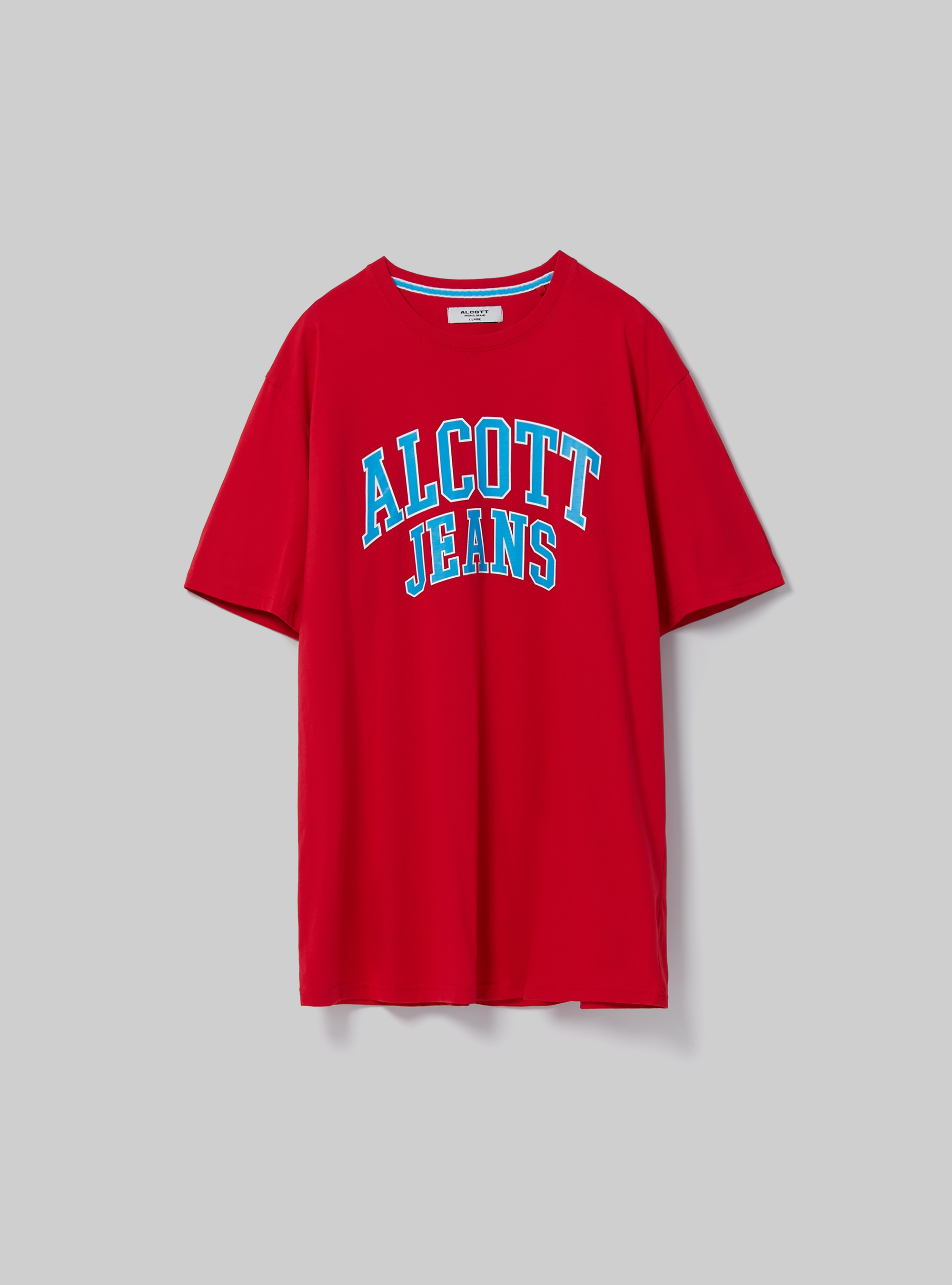 T-shirt en coton avec imprimé, C3376 RED