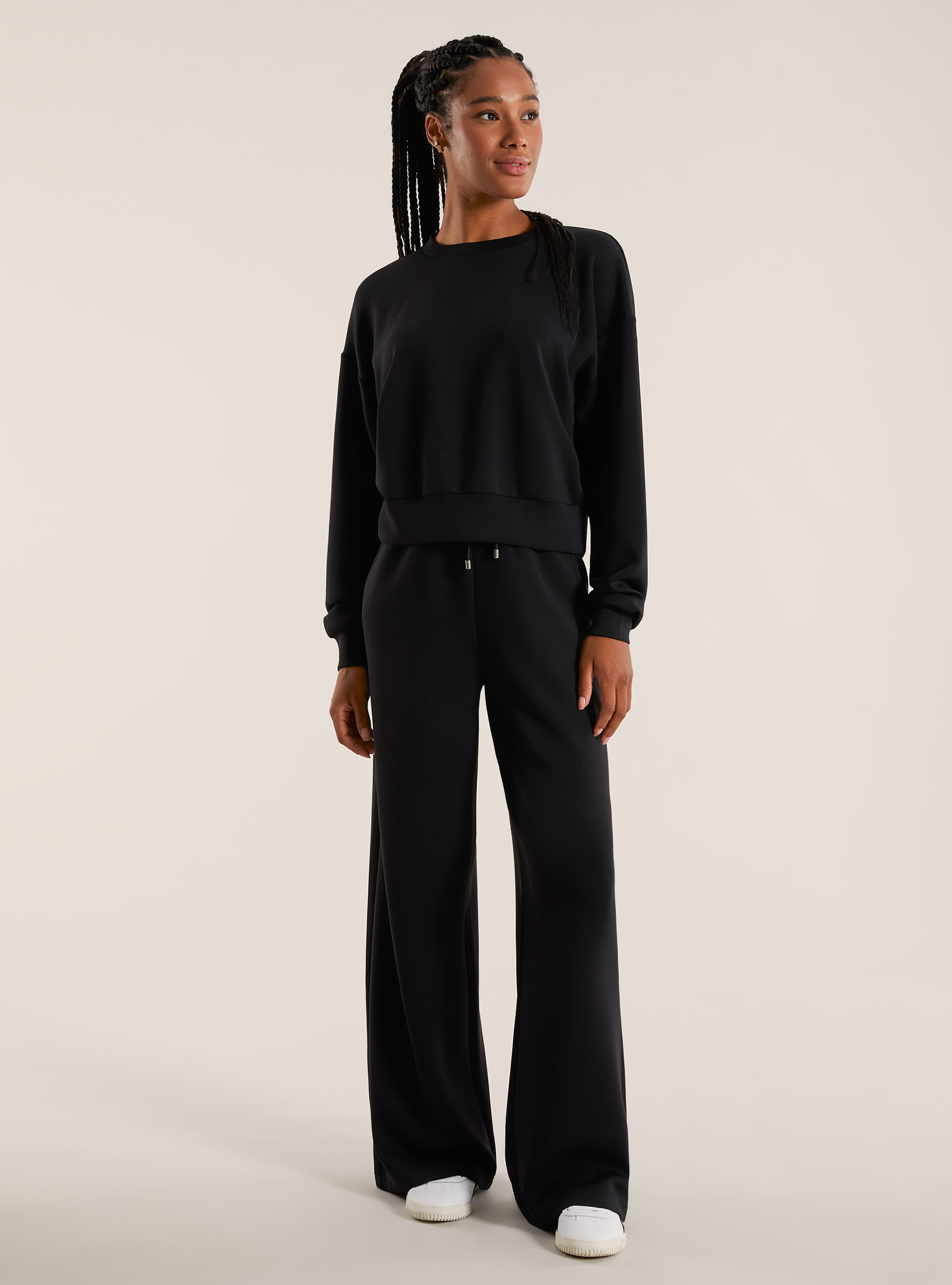 Sweat court en scuba doux, BK1 BLACK