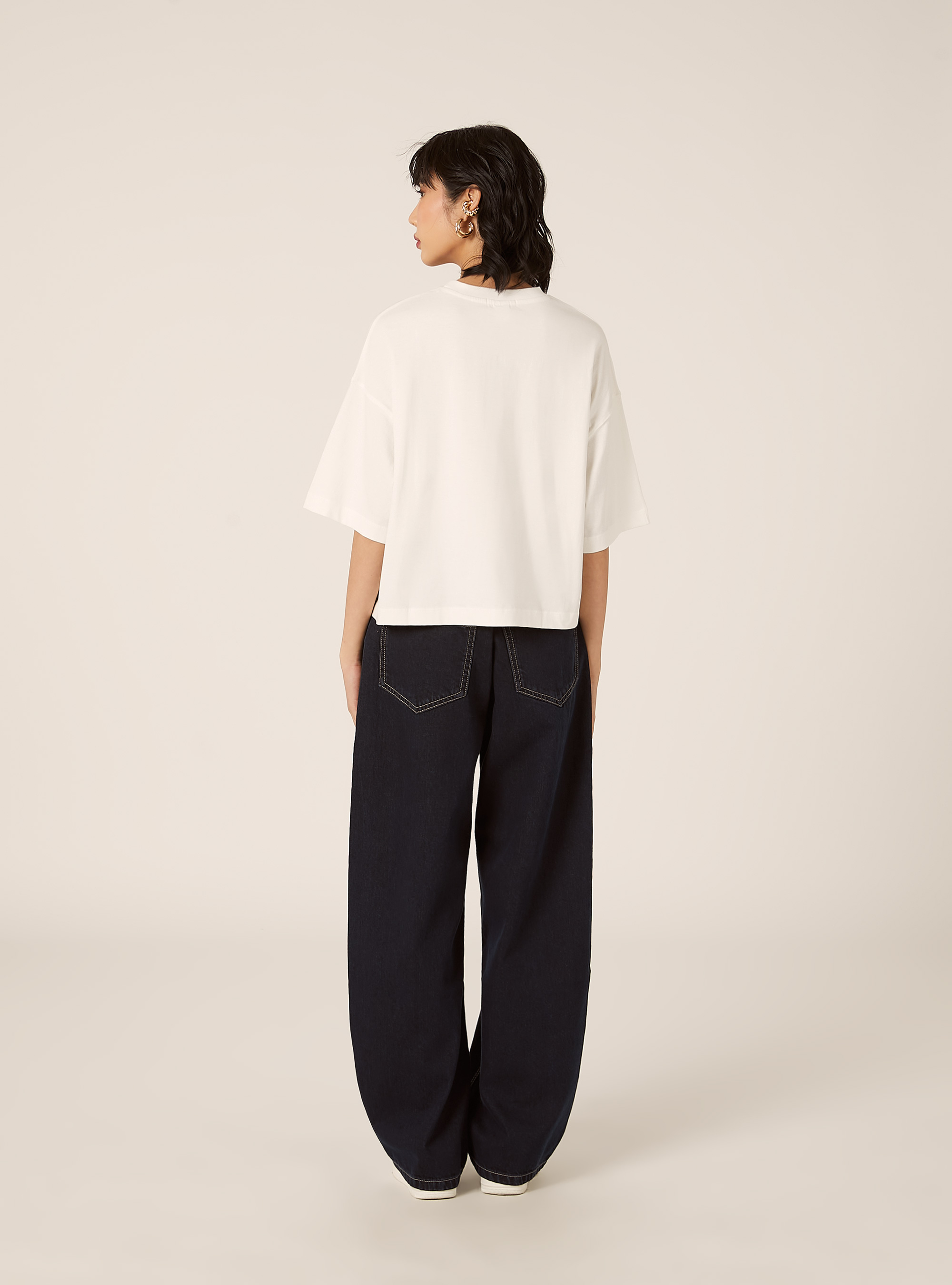 T-shirt boxy crop il diavolo veste prada, WH2 WHITE