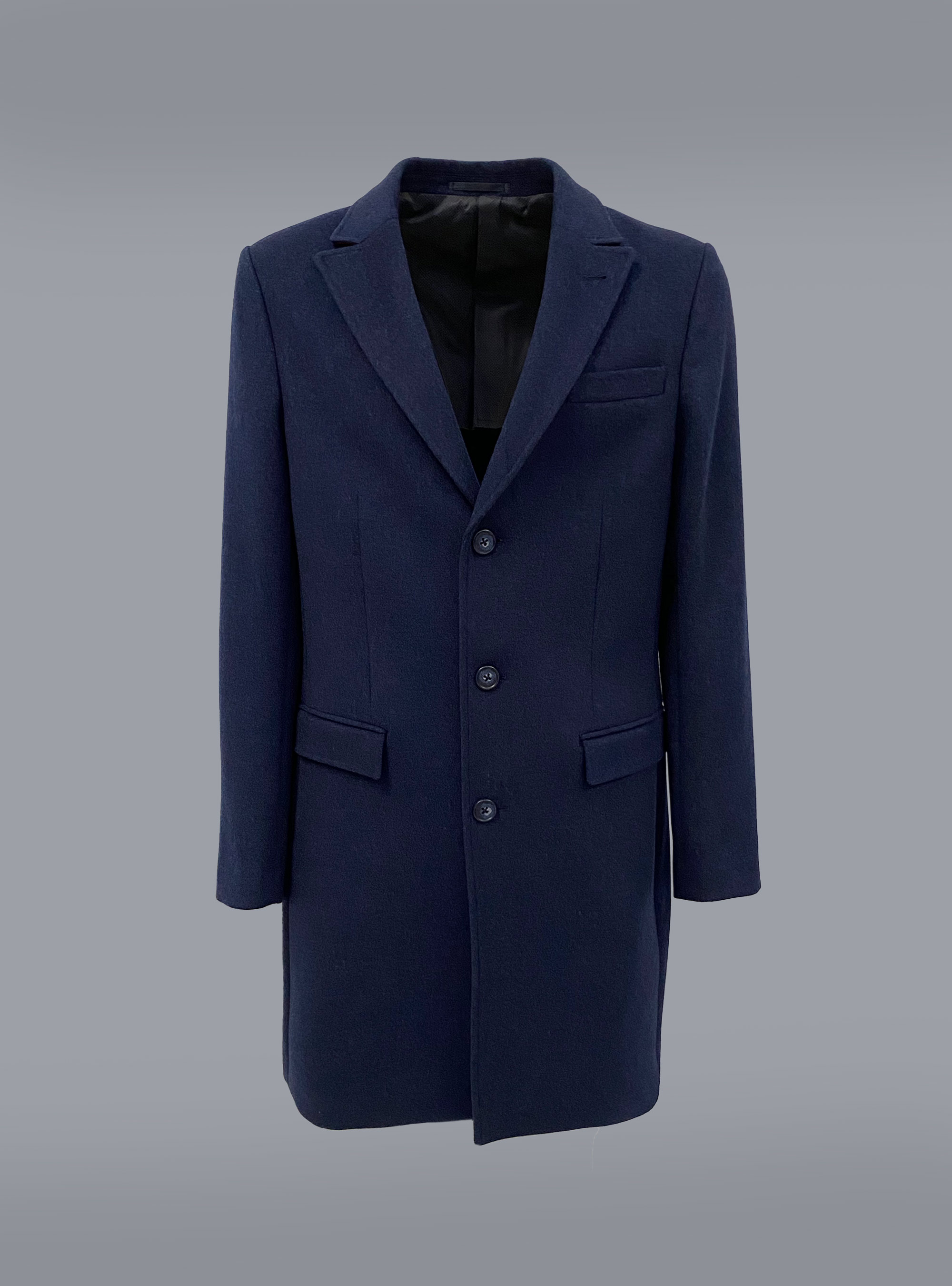 Cappotto misto lana, BLUE NAVY