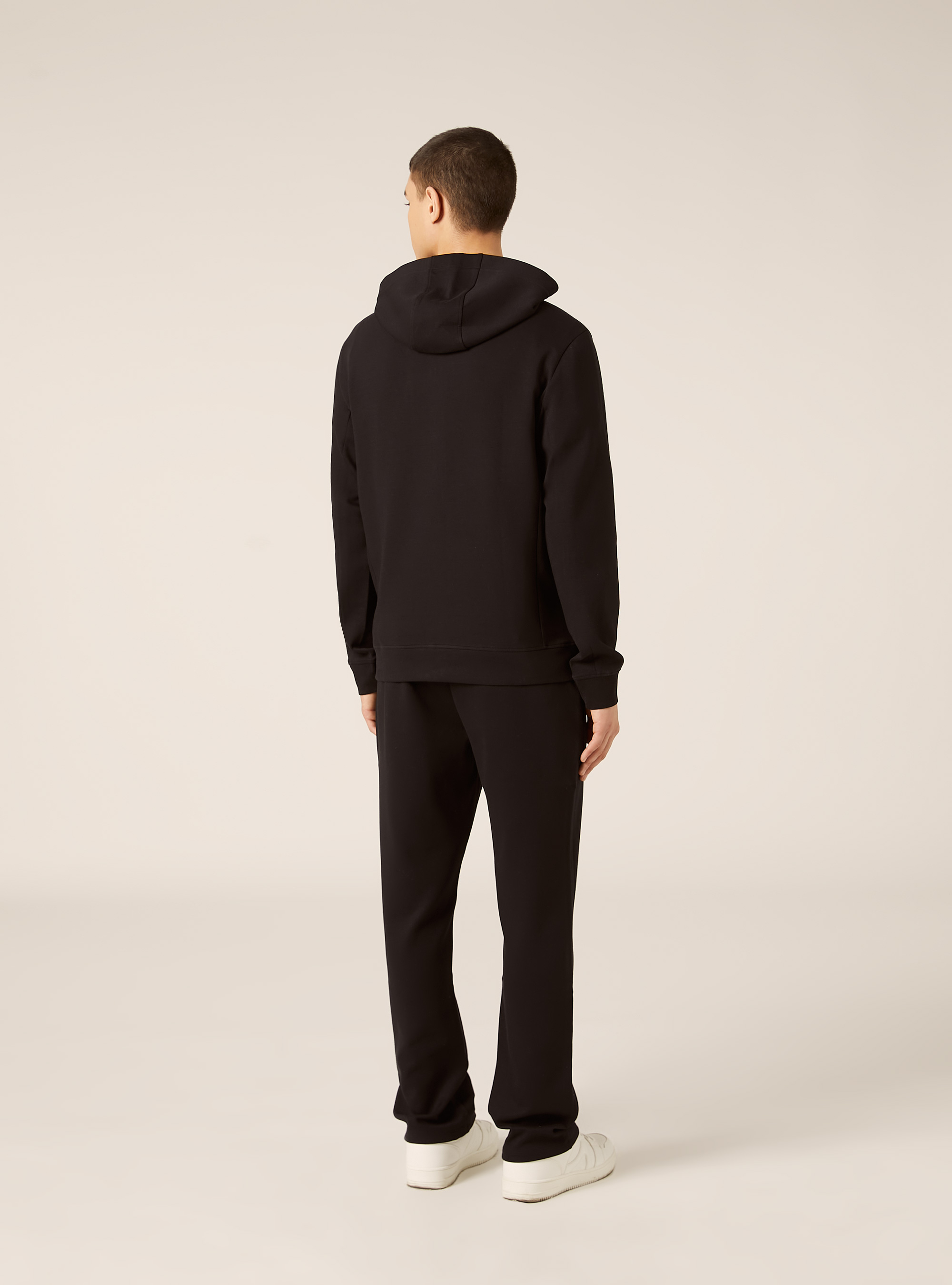 Soft touch zip-up sweatshirt, BK1 BLACK