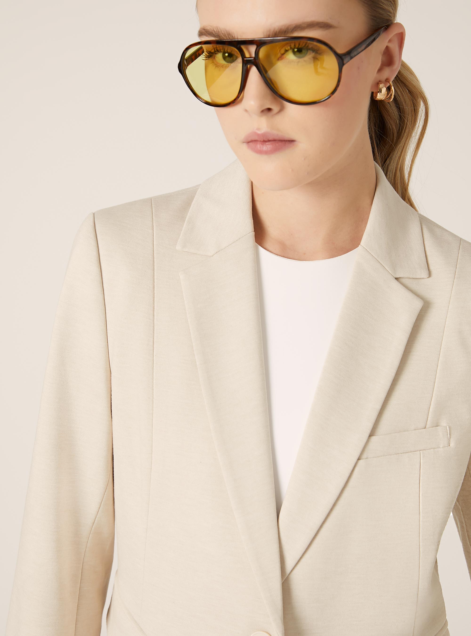 Jersey blazer, CR2 CREAM MEDIUM