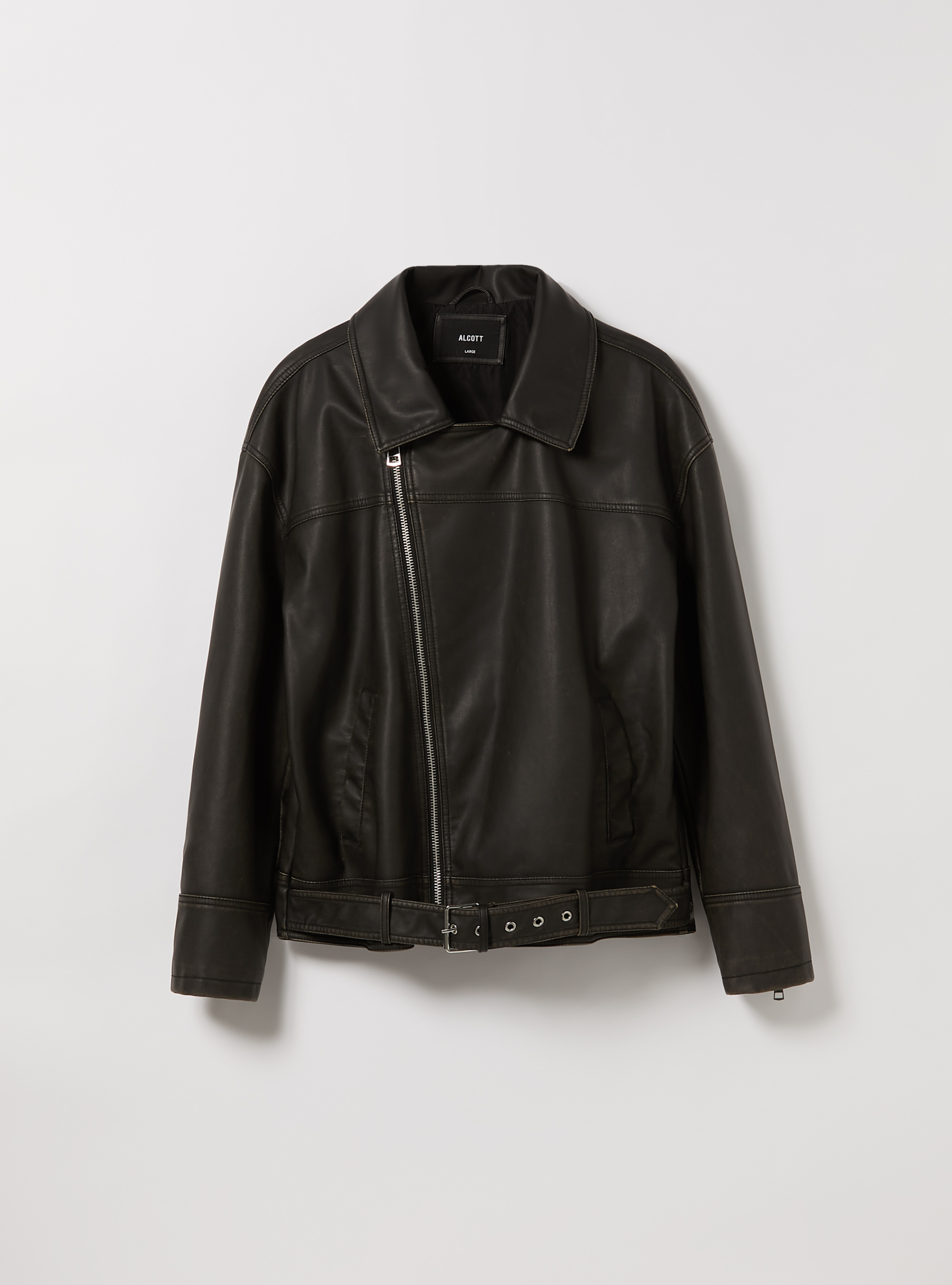 leathercoat　VINTAGE Vintage leather-effect biker jacket | Alcott | Women's Jackets