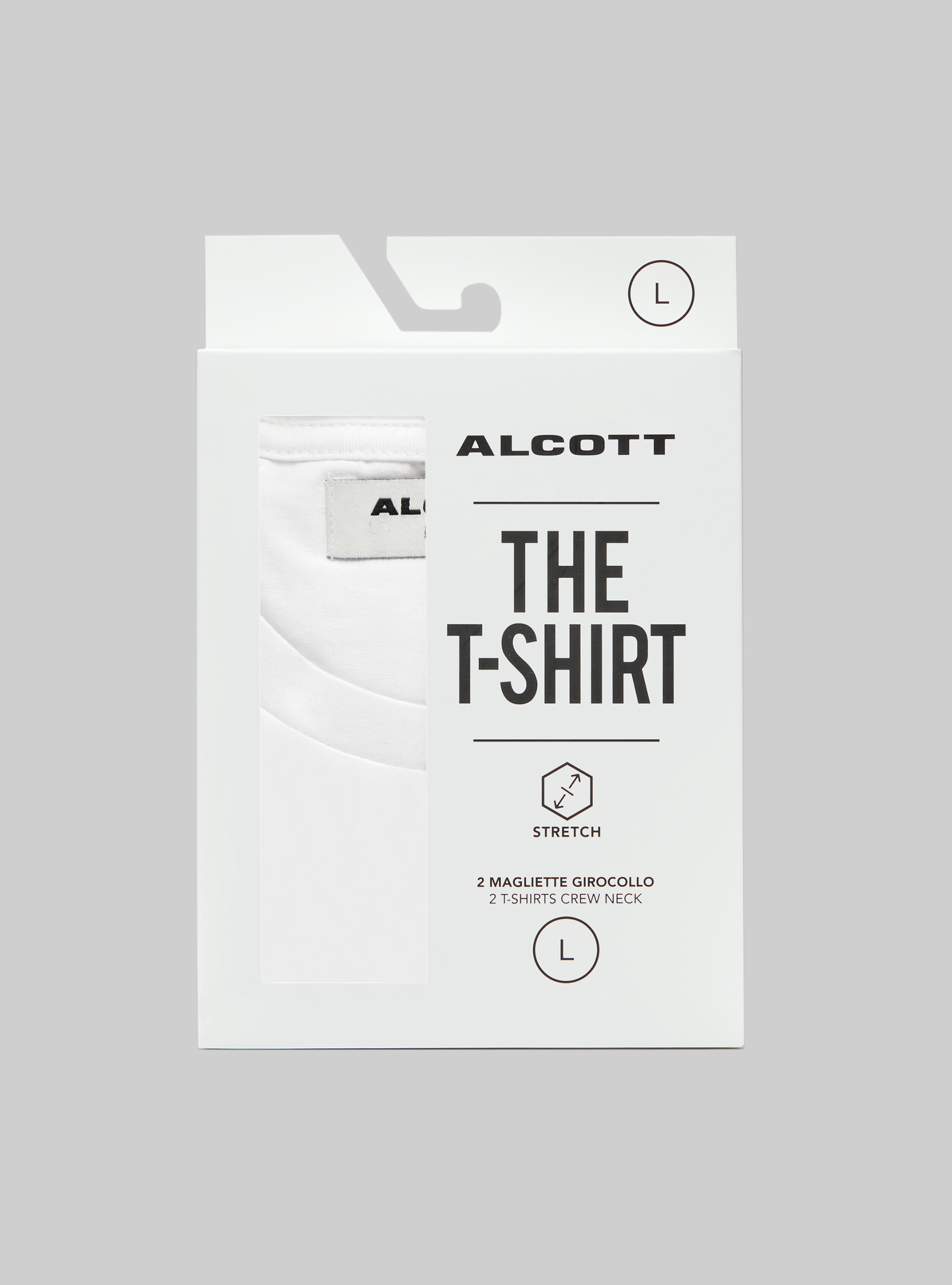 Lot de 2 t-shirts en coton, WH3 WHITE