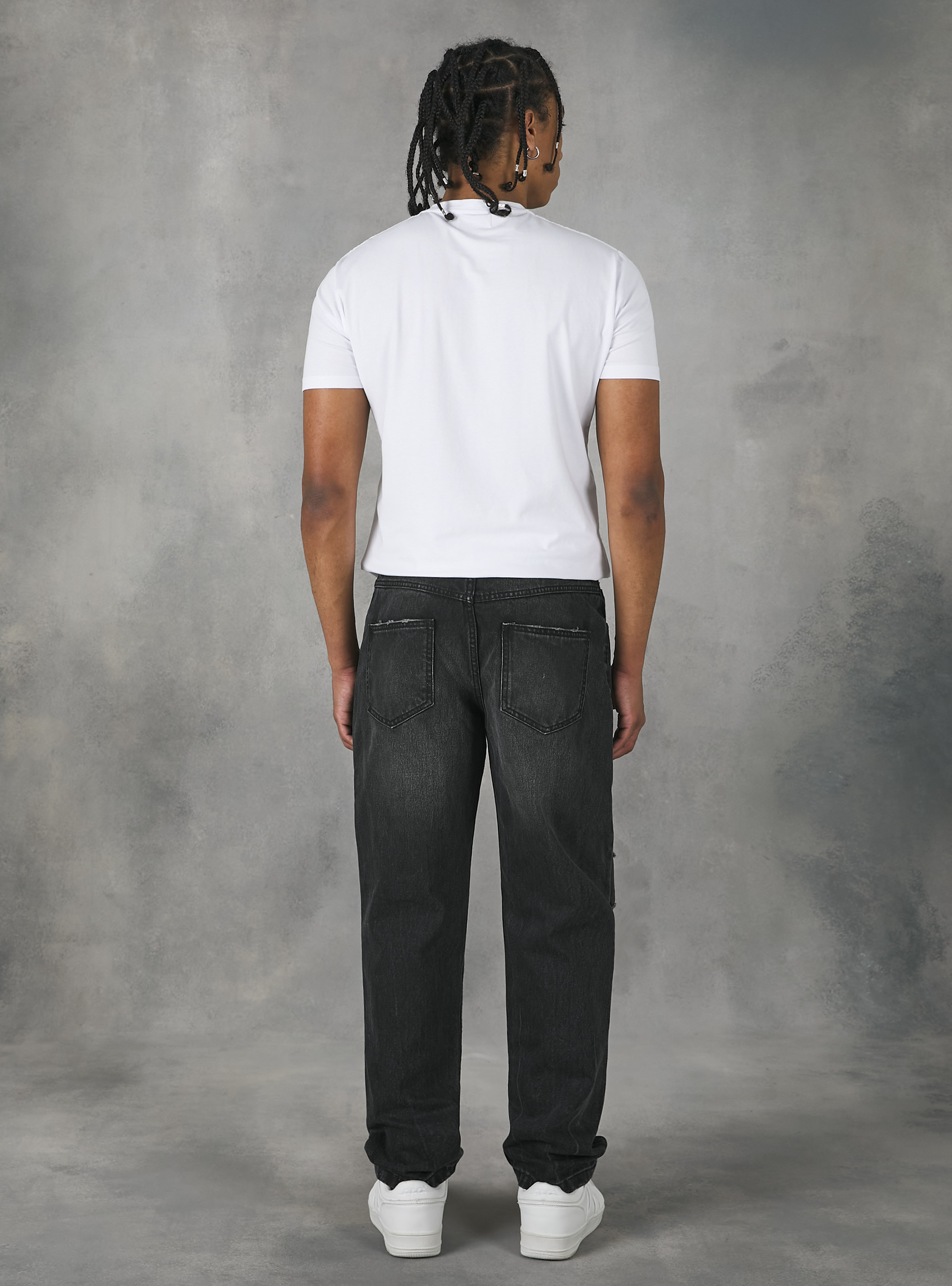 90s slim fit jeans, D000 BLACK