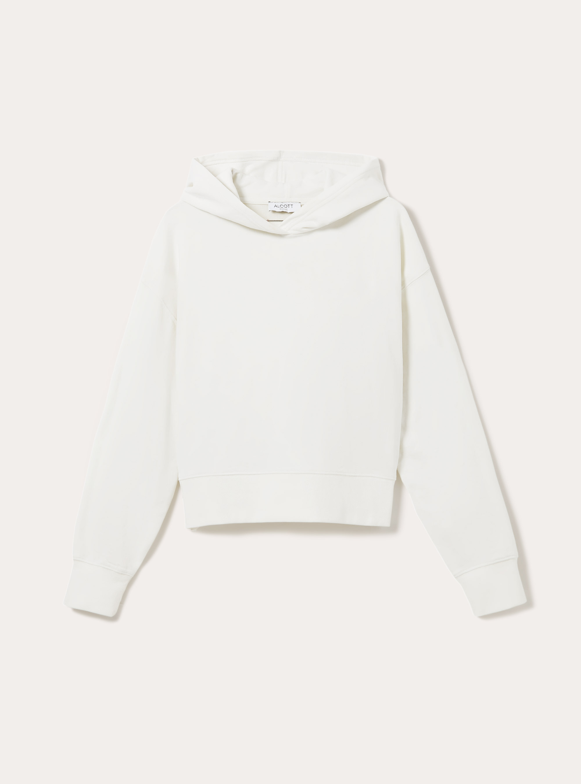 Sudadera con capucha y corte cuadrado, WH1 OFF WHITE