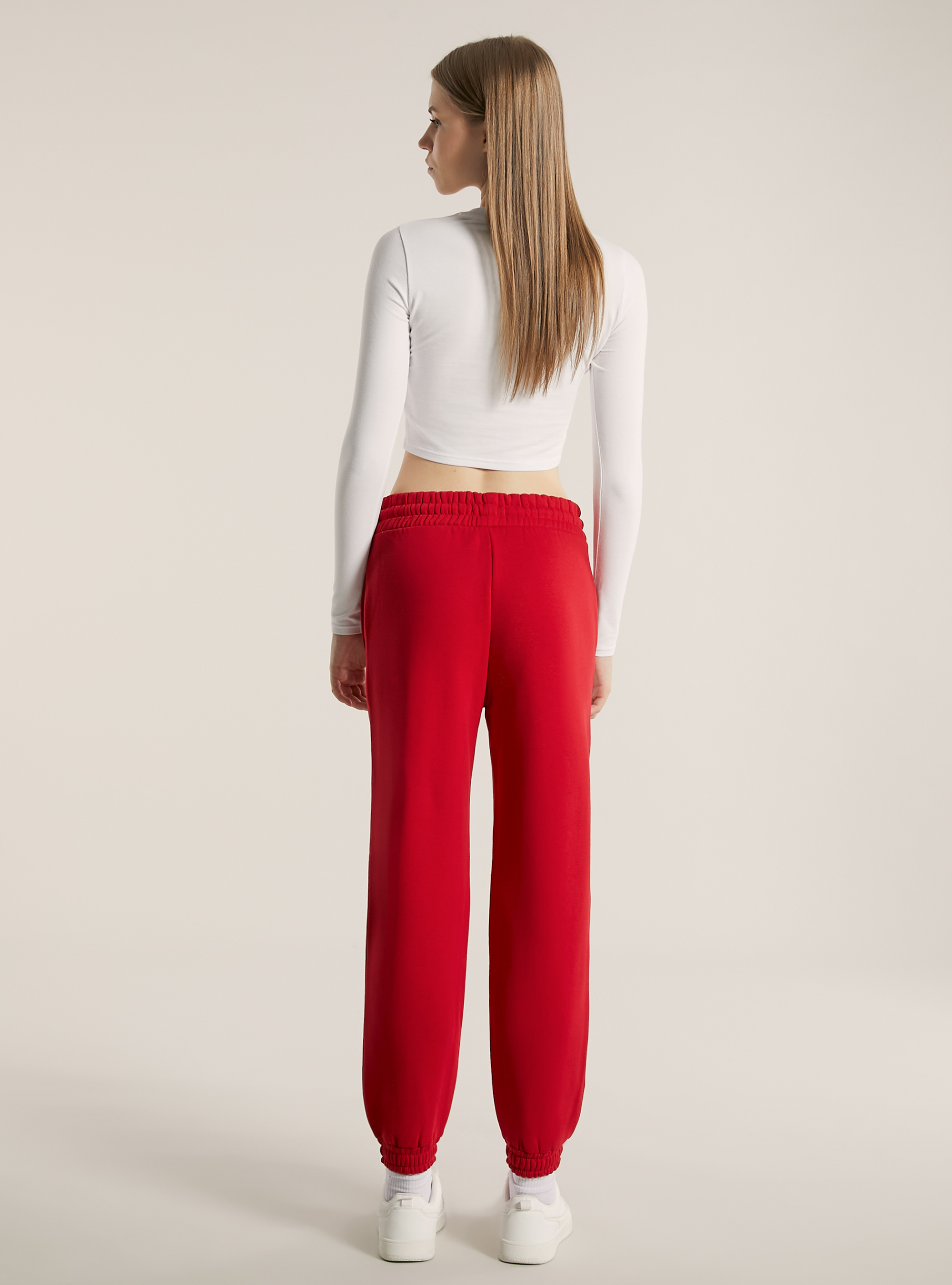 Plush jogger trousers, RD2 RED MEDIUM