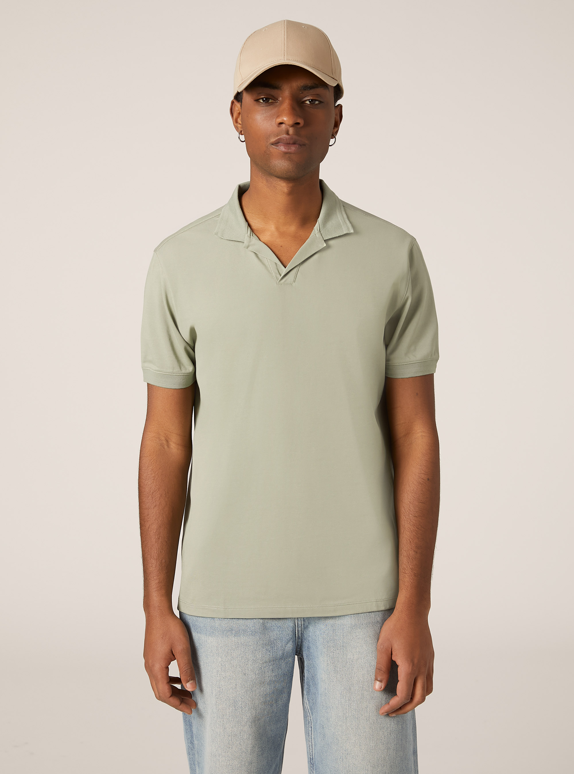 Polo AIRes stretch piquet, KY2 KAKY MEDIUM