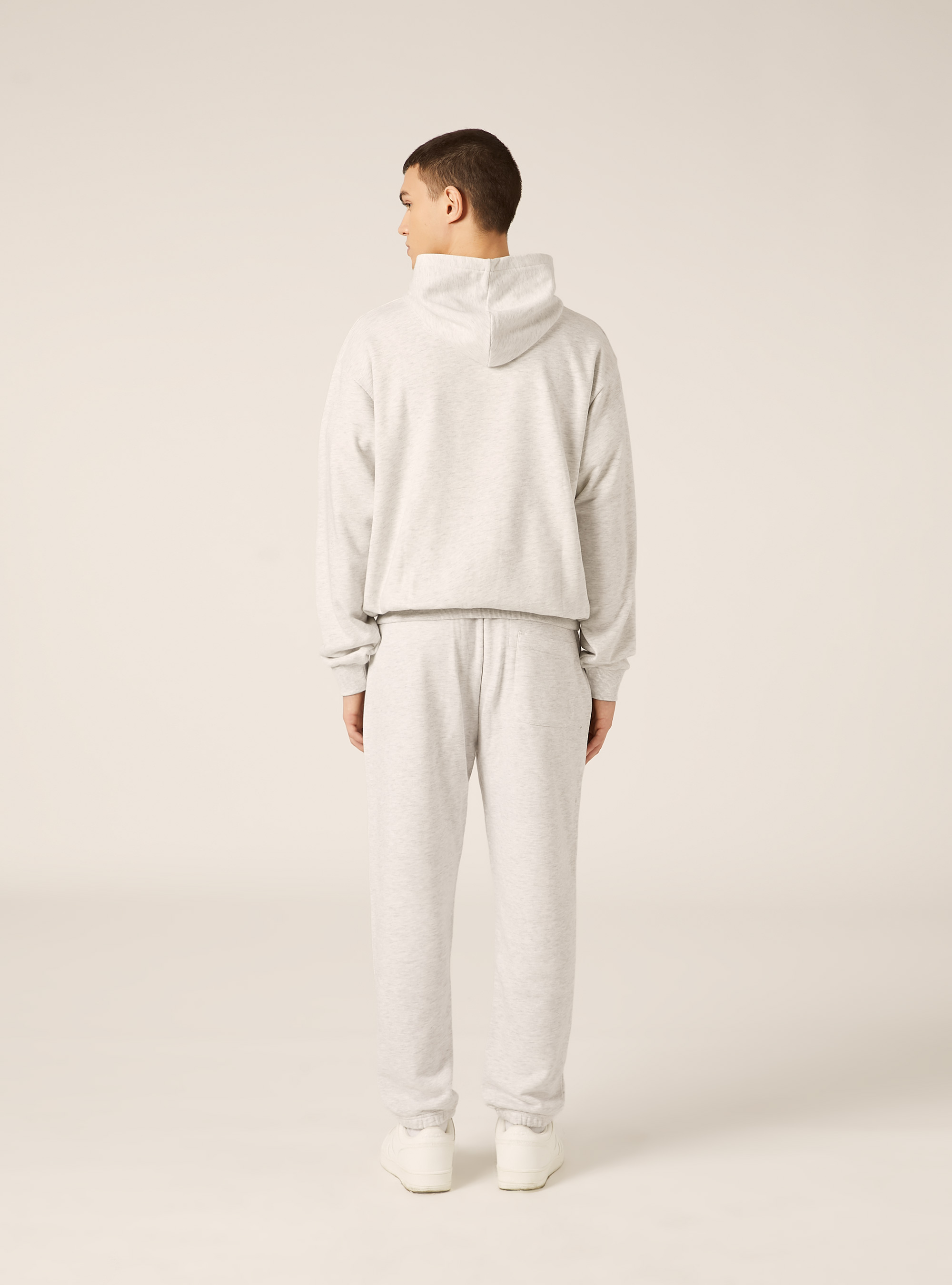 Sweat &agrave; capuche et fermeture &eacute;clair, coupe boxy, MGY3 GREY MEL LIGHT