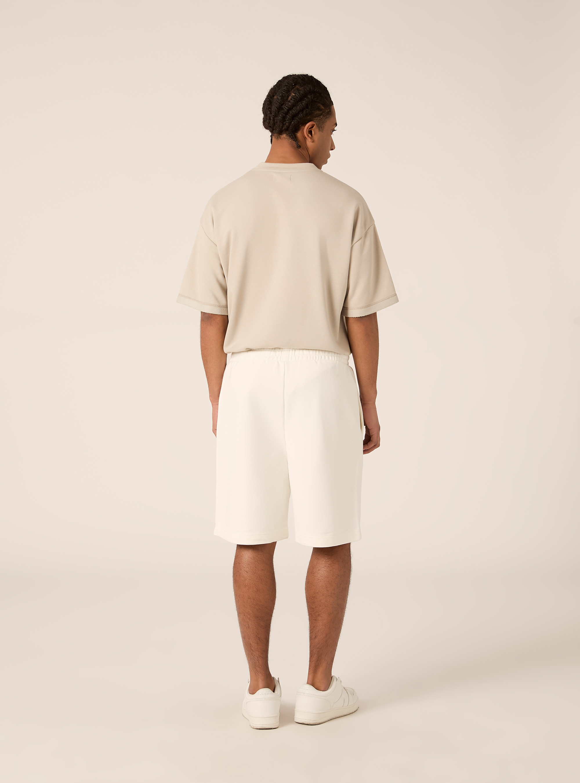 Bermuda  basico in felpa, WH2 WHITE