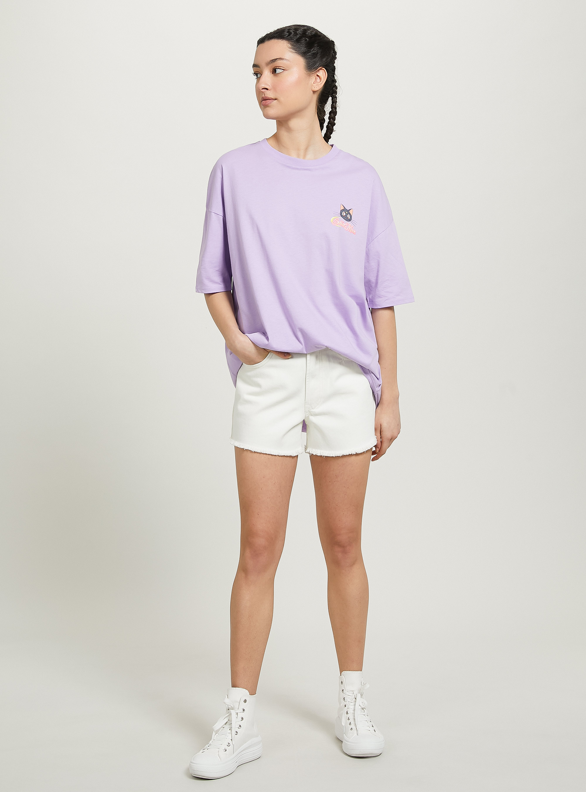 Sailor Moon / Alcott T-shirt, LC2 LILLAC MEDIUM