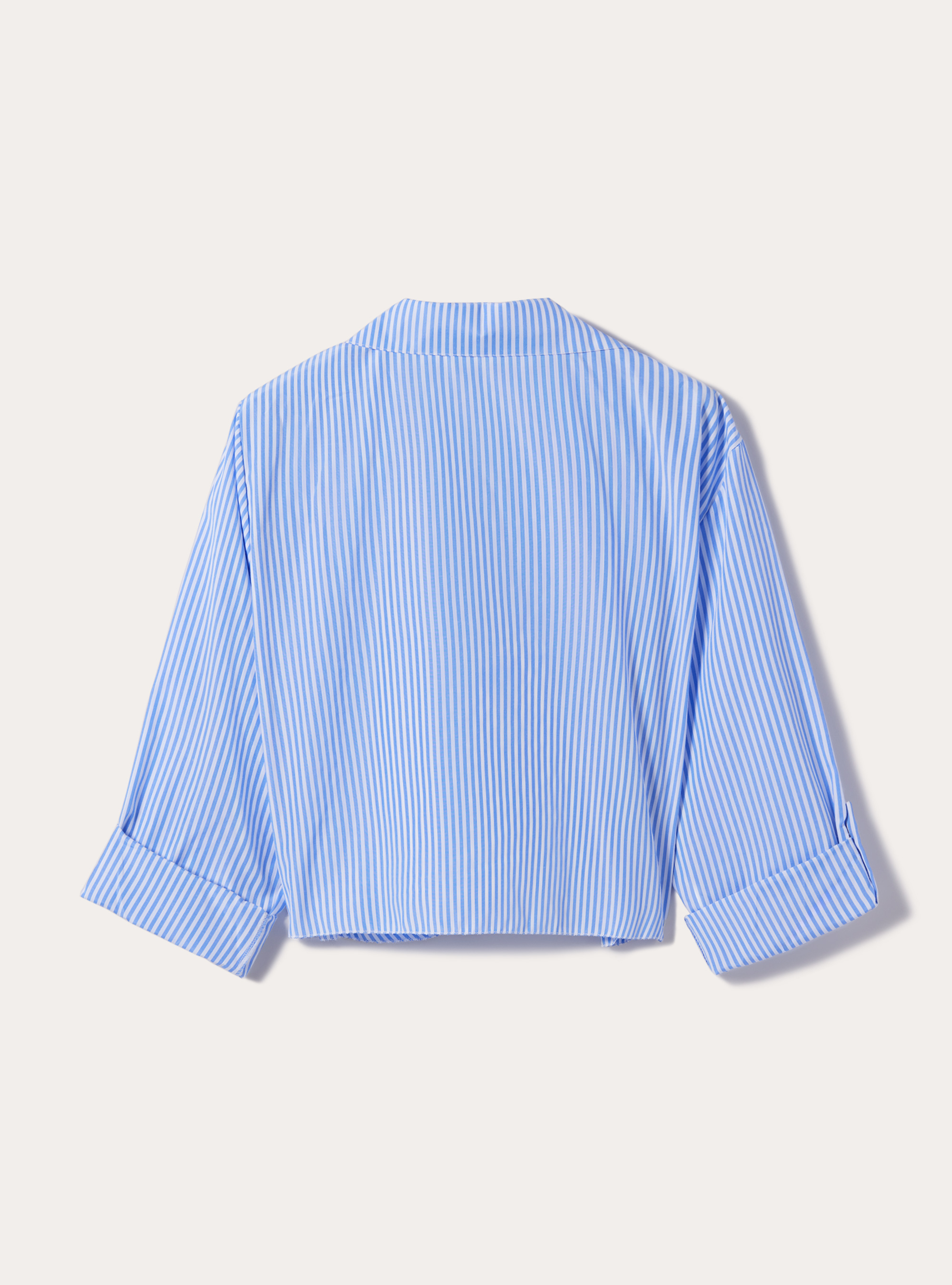 Striped poplin cropped shirt | Alcott | Women's catalog