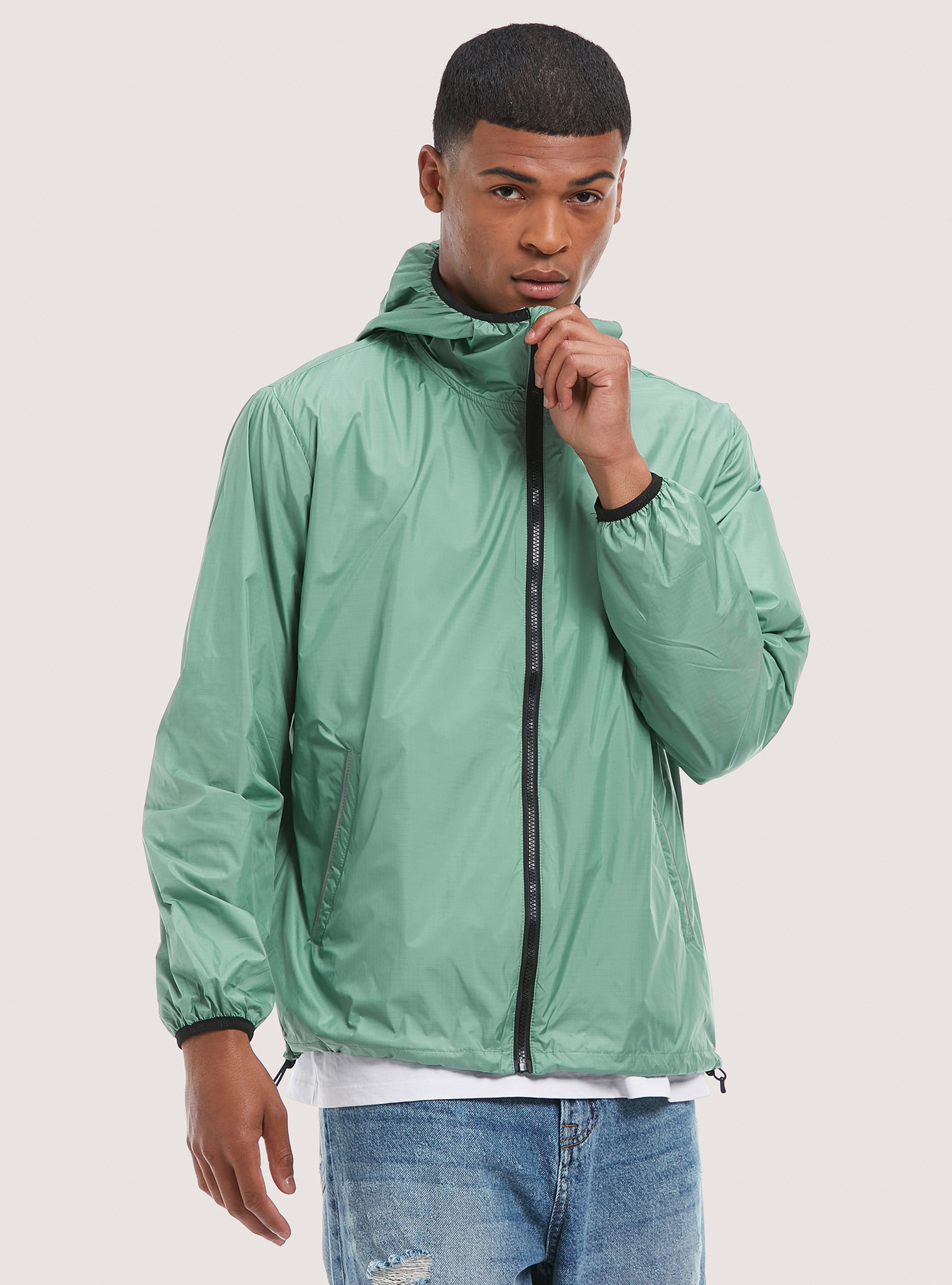 Lightweight windproof jacket, C6707 PASTEL GREEN