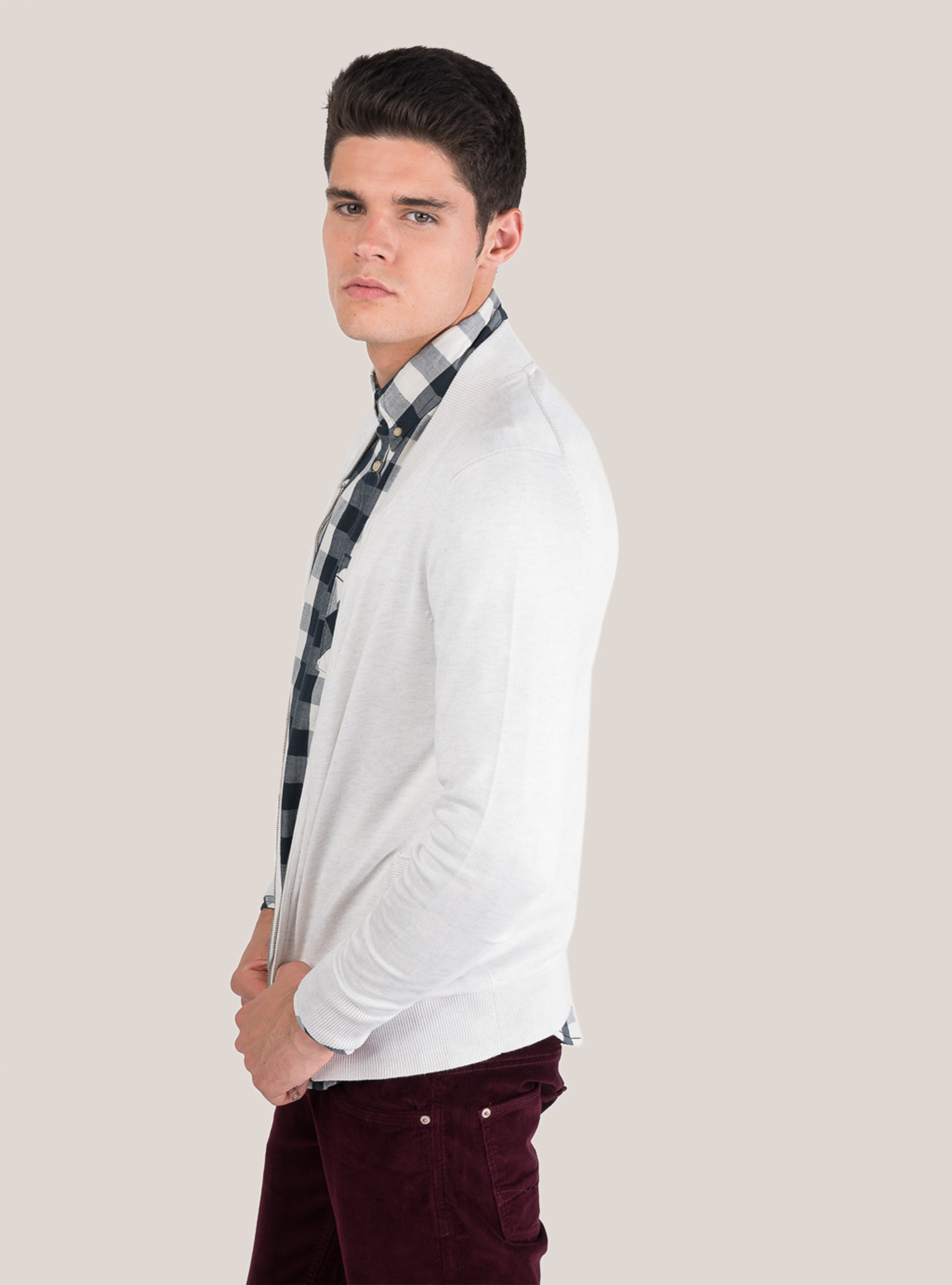 Pullover con zip, PERLA