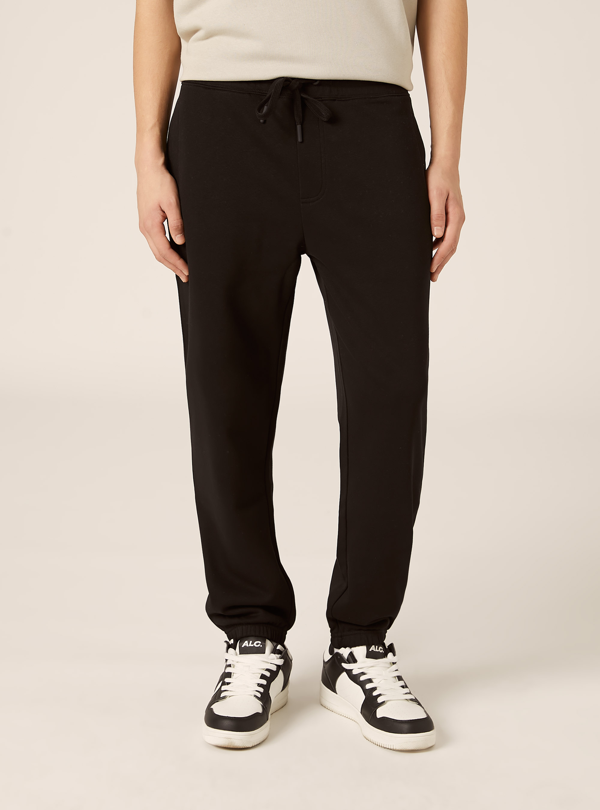 Pantaloni jogger in felpa, BK1 BLACK