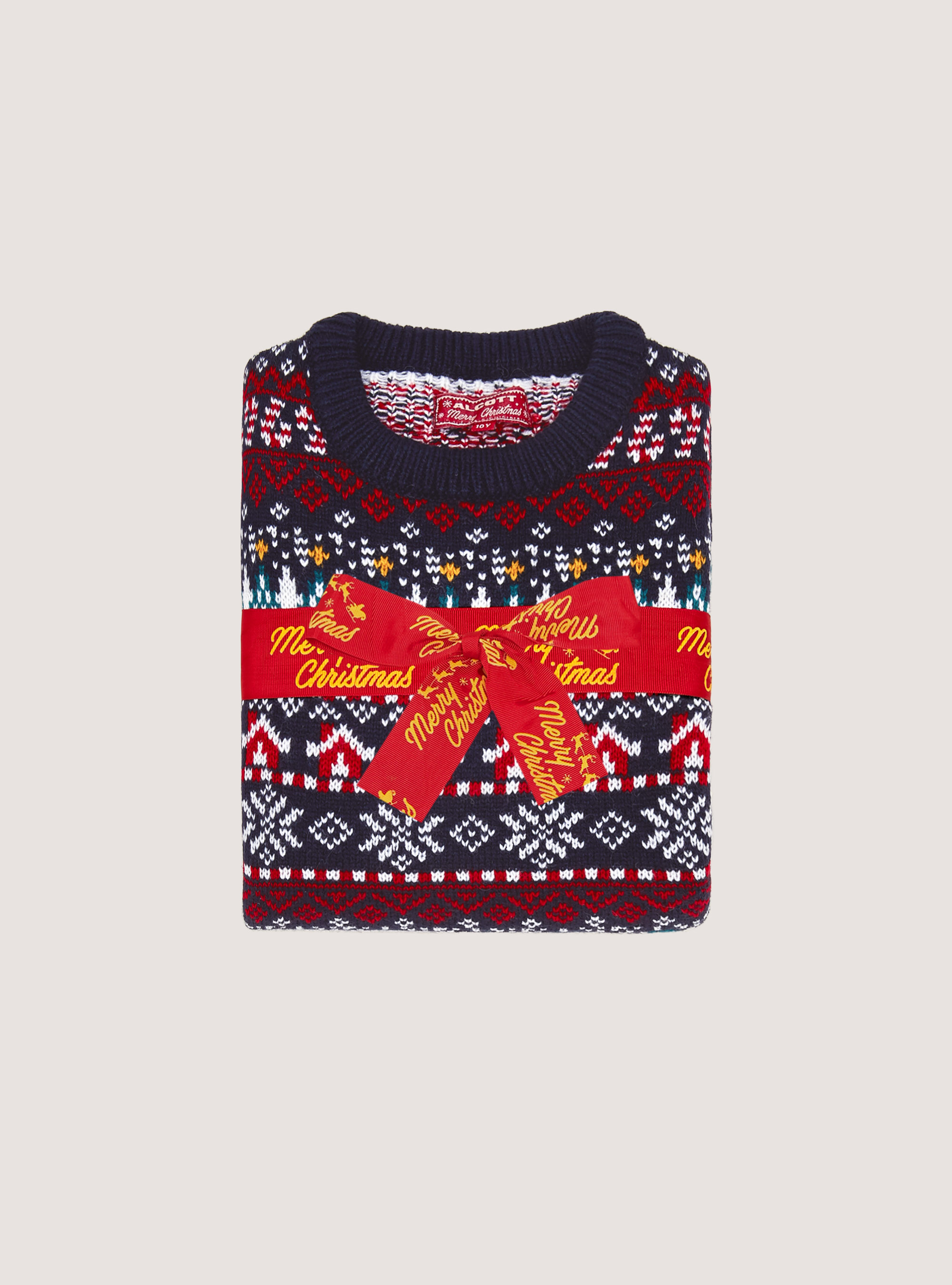 Christmas Family Collection all over pullover, NA1 NAVY DARK