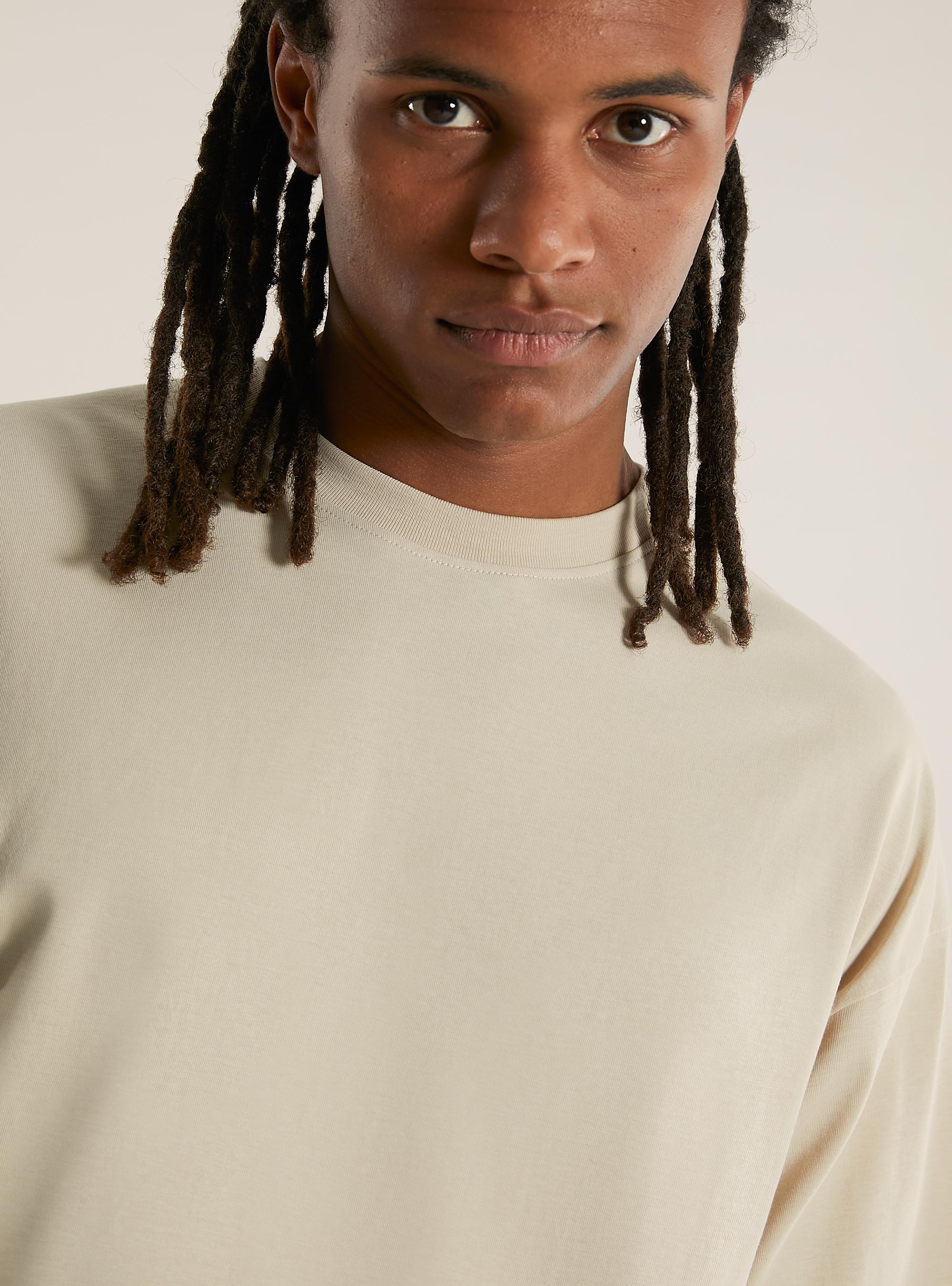 Tee-shirt à la coupe large, BG3 BEIGE LIGHT