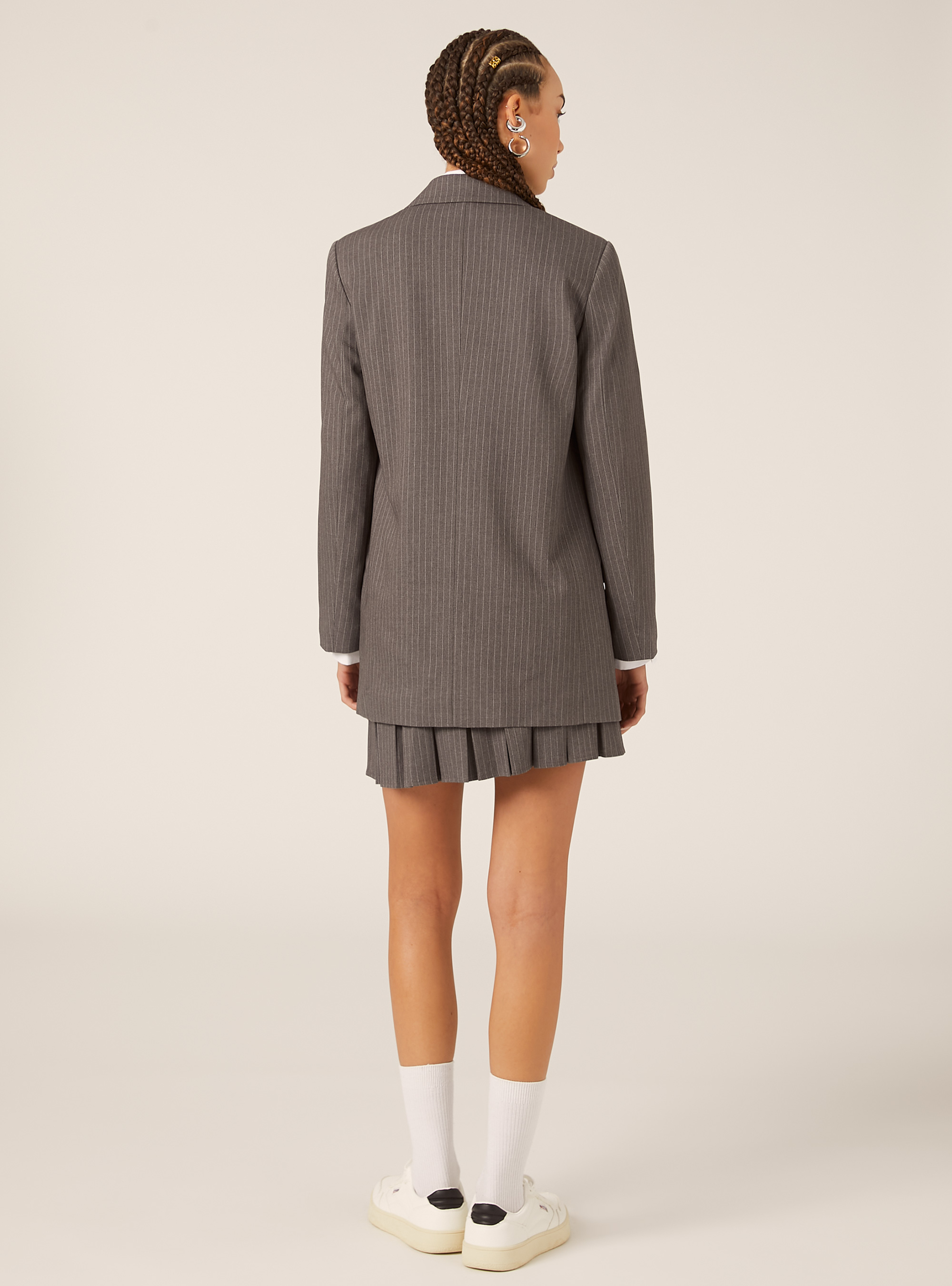 Blazer estampado, MGY1 GREY MEL DARK