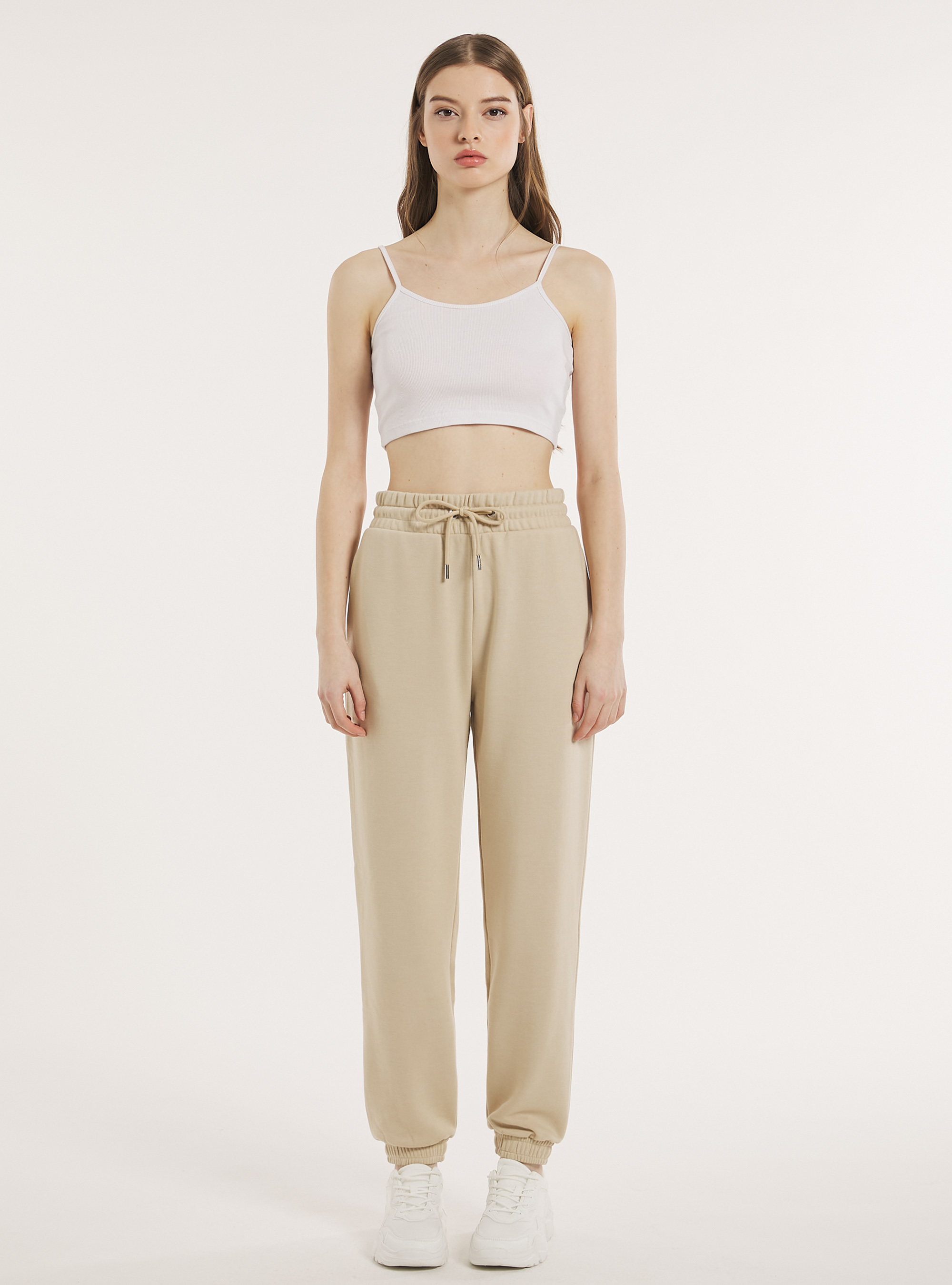 Plush jogger trousers, BG2 BEIGE MEDIUM