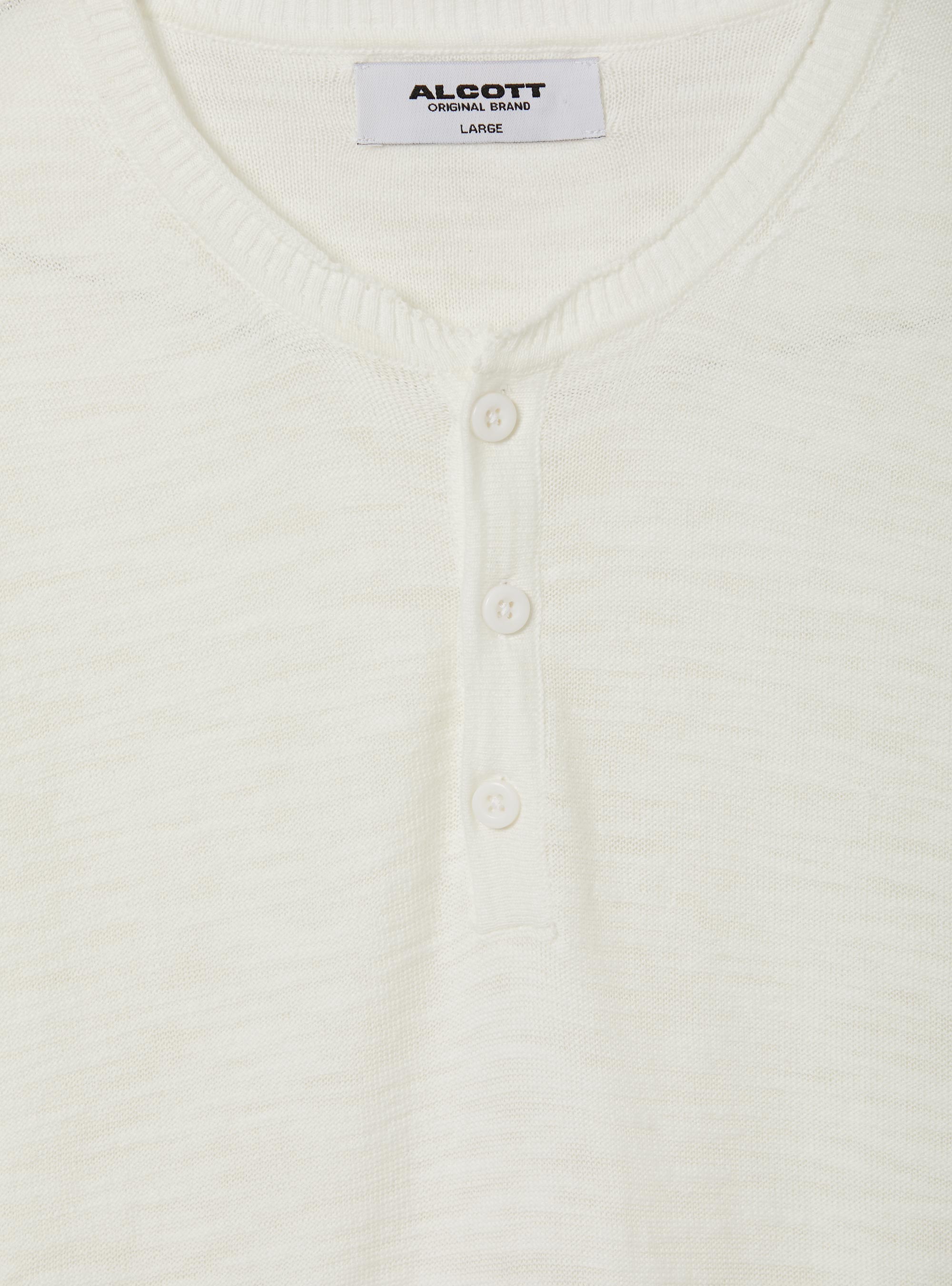 Short-sleeved serafino pullover, WH2 WHITE