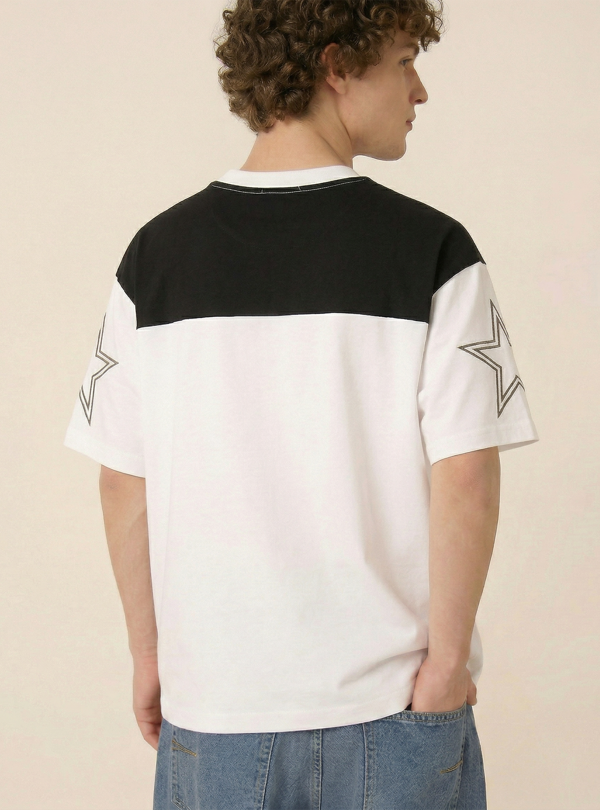 Camiseta de corte recto con estampado, WH1 OFF WHITE