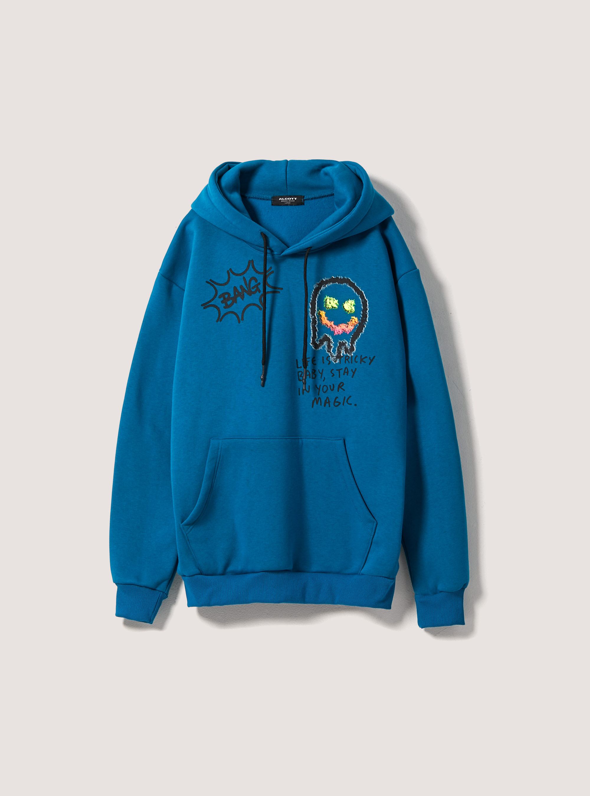 Sweatshirt with Smile Collection print, OB1 BLUE OIL DARK