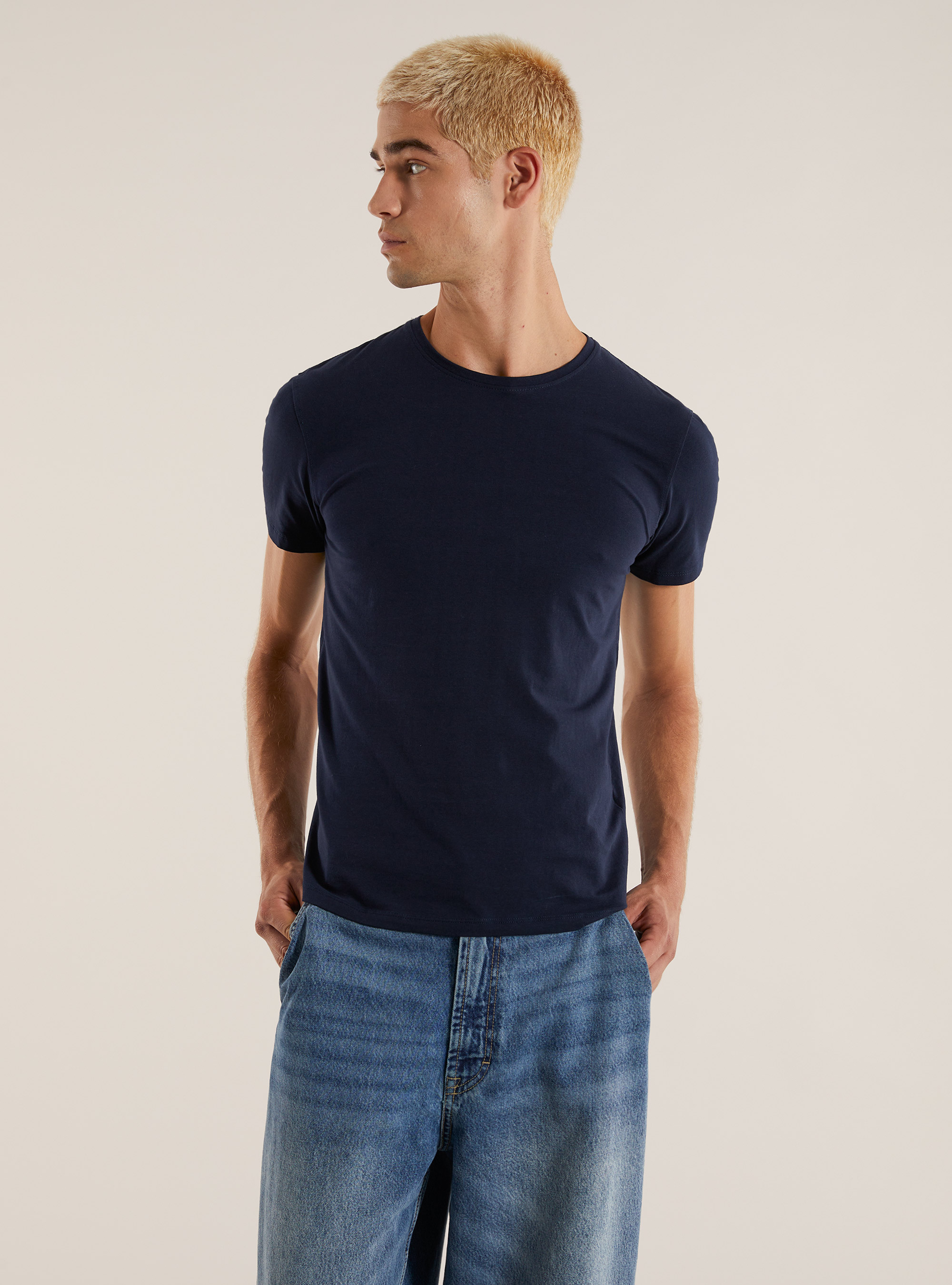 PRINTED T-SHIRT, BLUE