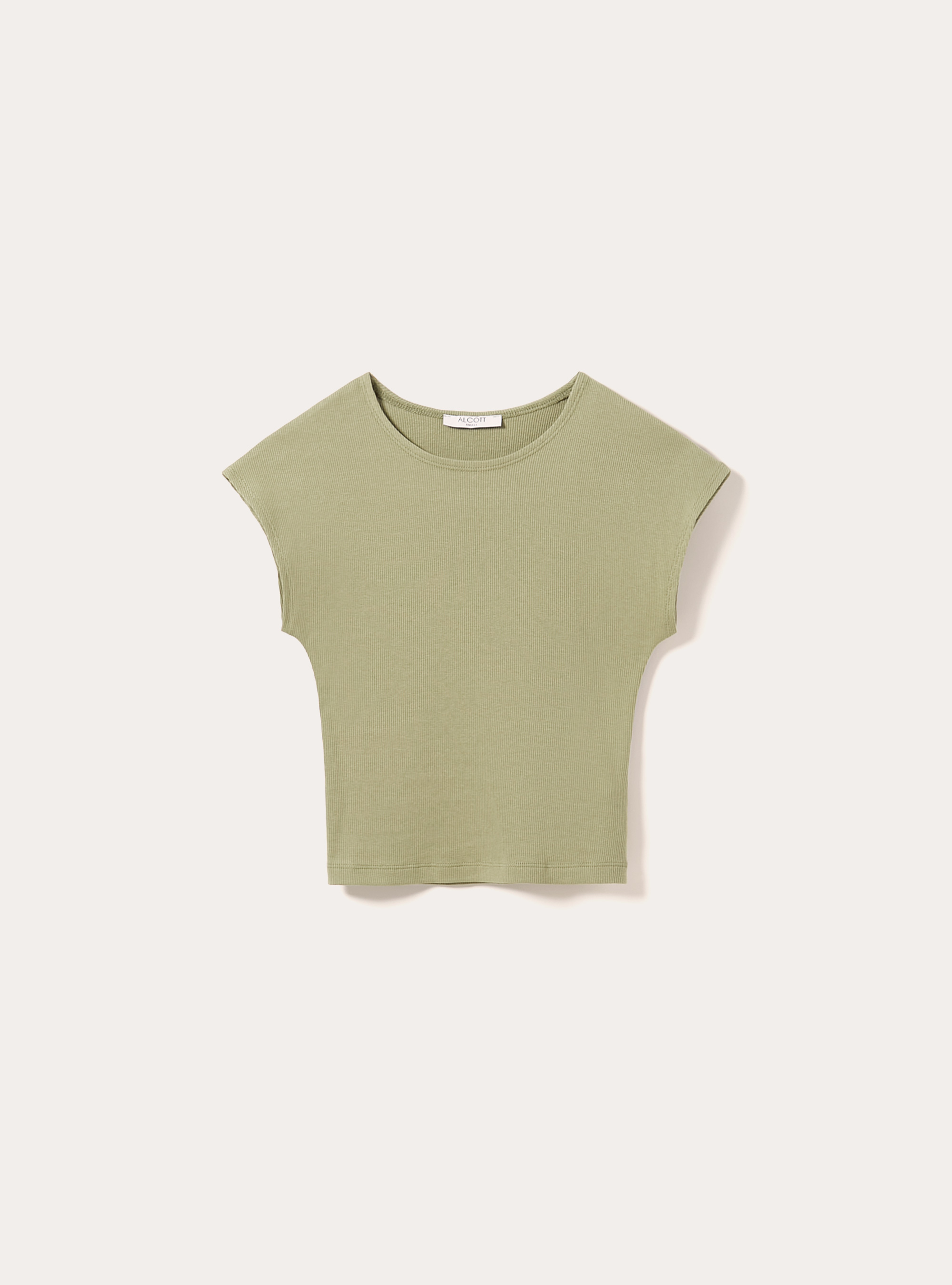 Cropped fitted t-shirt, KY2 KAKY MEDIUM