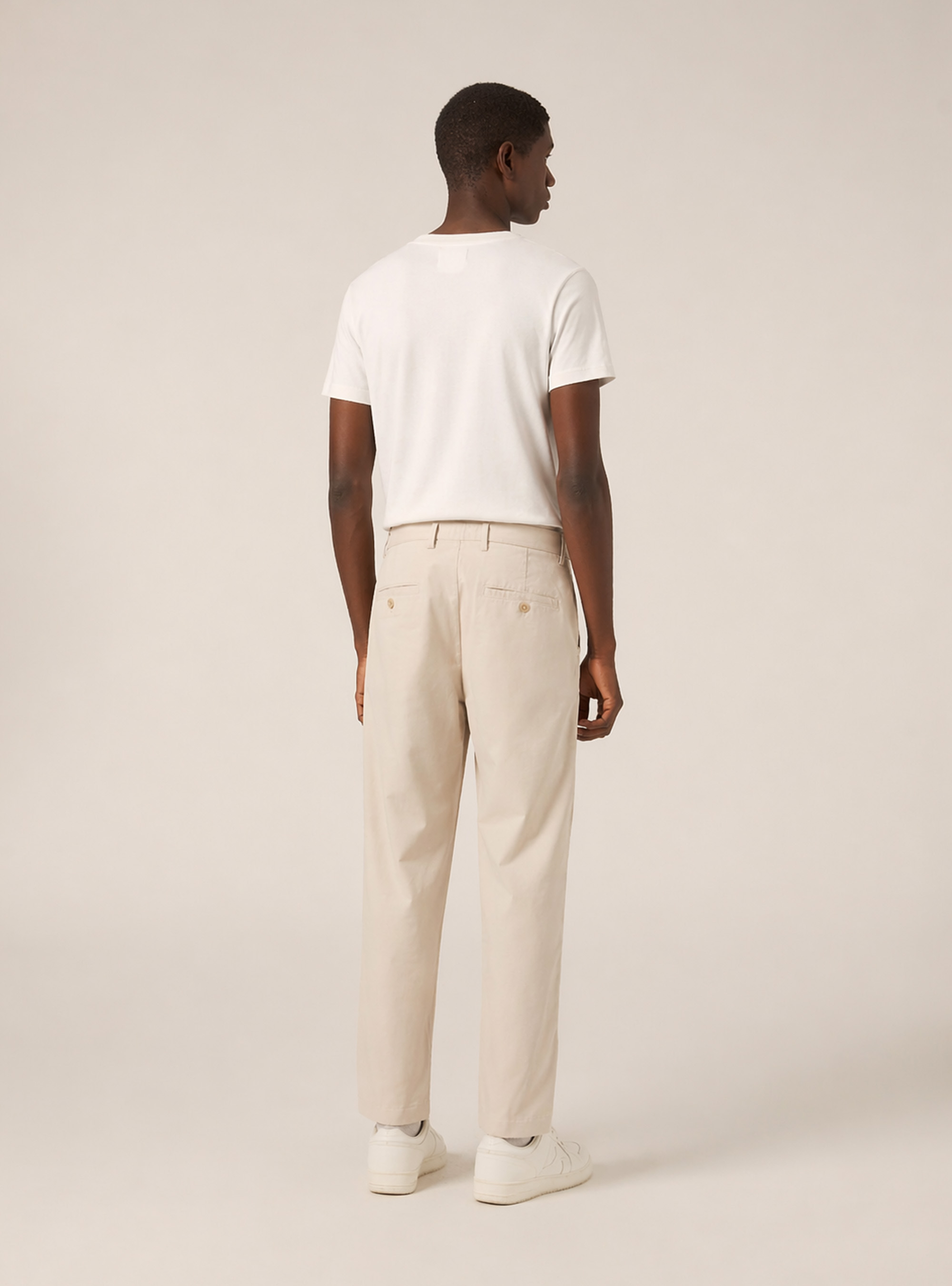Pantalon chino slim fit en twill stretch, BG3 BEIGE LIGHT