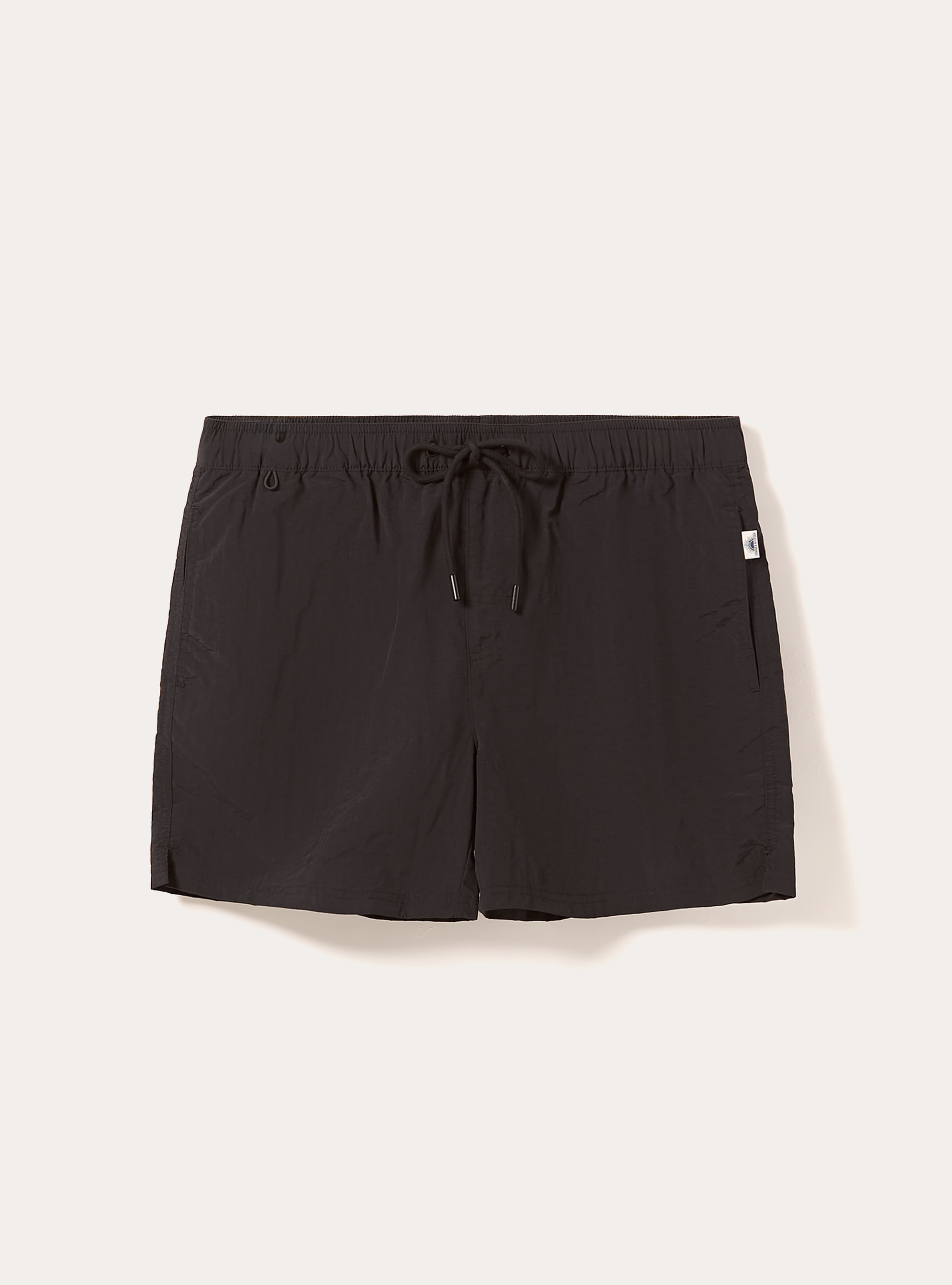 Maillot de bain uni avec poche arri&egrave;re, BK1 BLACK