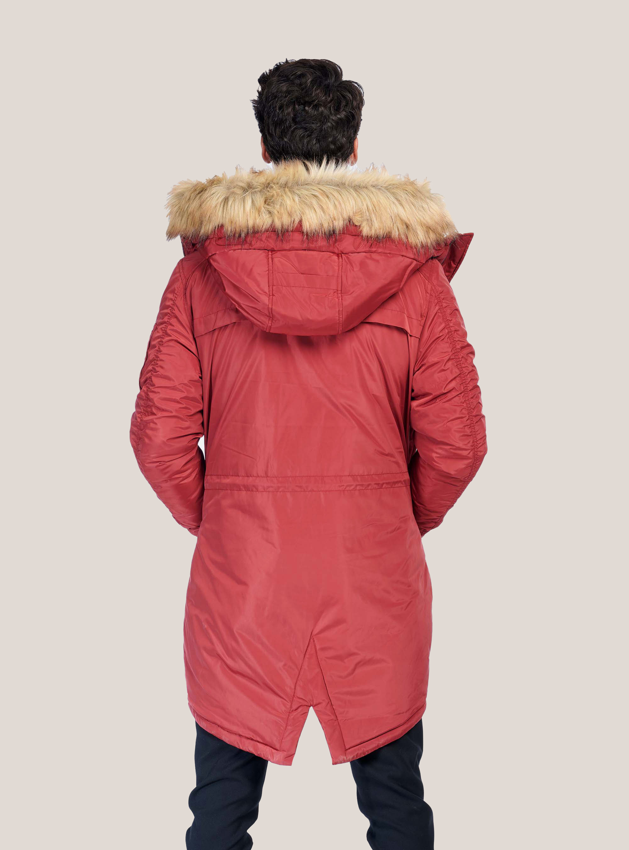 PARKA WITH ZIP ON SLEVEE, RED