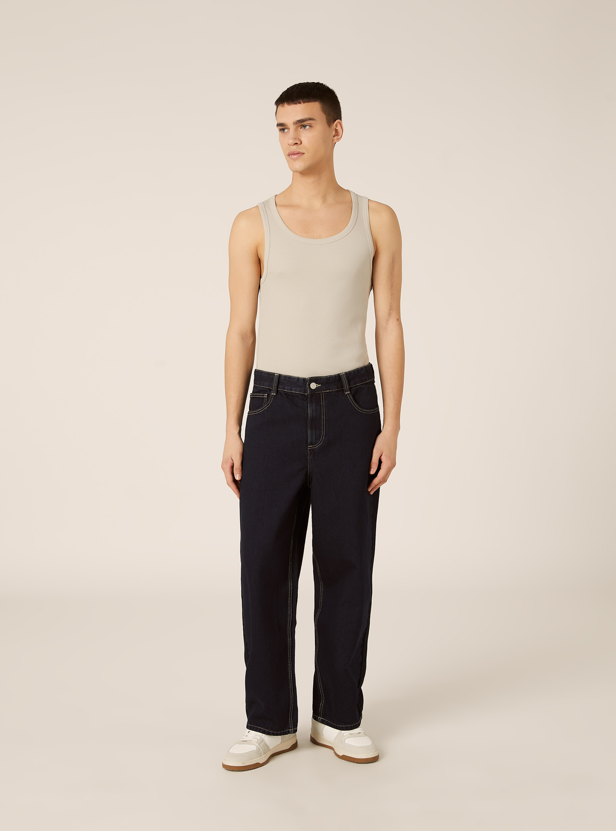 Camiseta de Tirantes B&aacute;sica Slim Fit de Canal&eacute;, SA3 SAND LIGHT