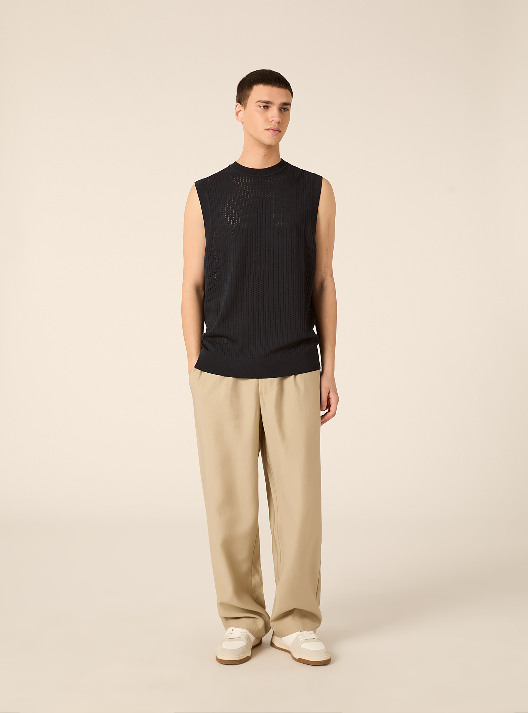 Gilet regular fit in maglia, NA2 NAVY MEDIUM