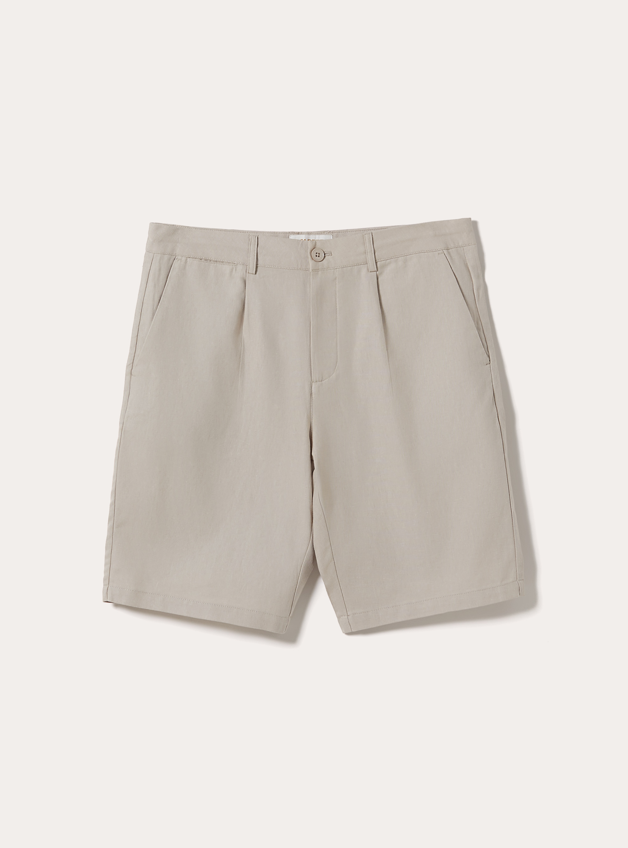 Bermuda de Mezcla de Lino, BG2 BEIGE MEDIUM
