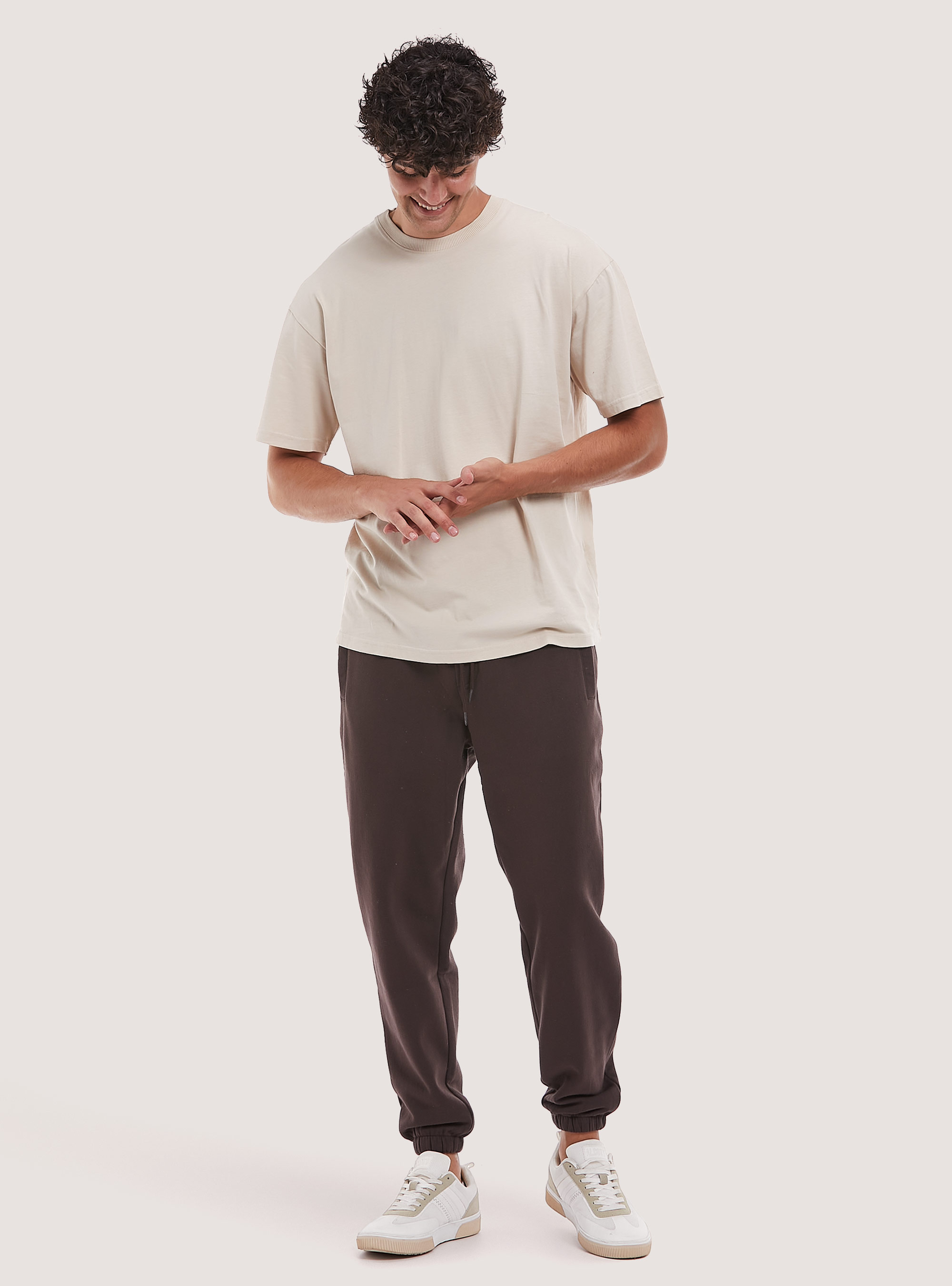 Plush jogger trousers, BR2 BROWN MEDIUM