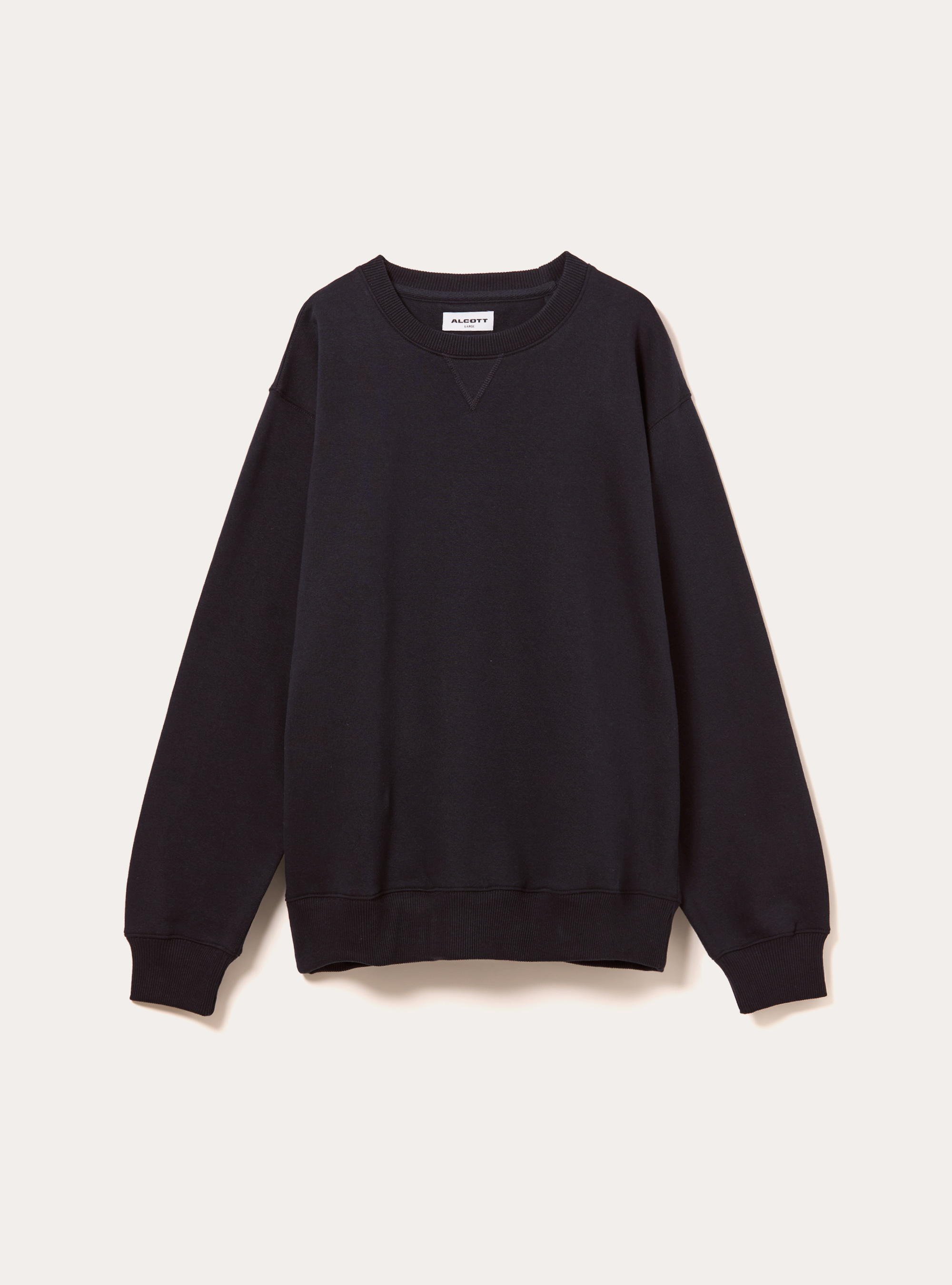 Solid color crew neck sweatshirt, NA1 NAVY DARK