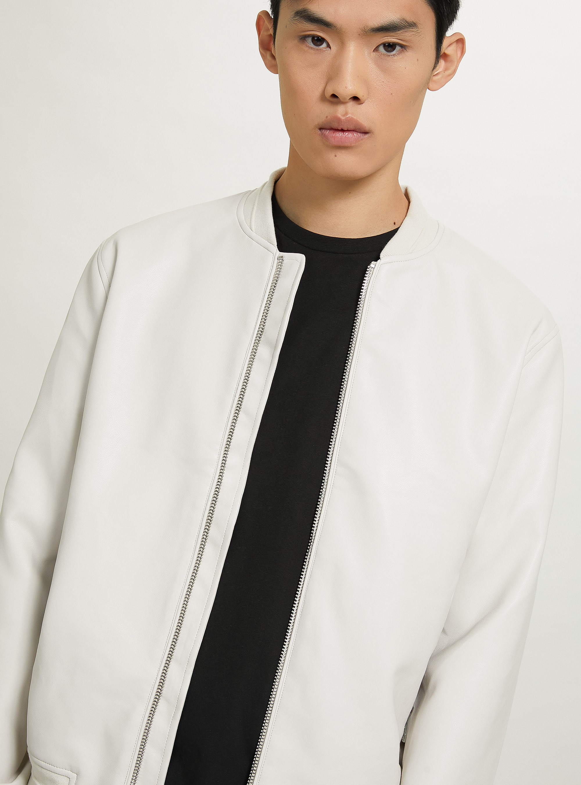 Blouson bombardier effet cuir, WH2 WHITE