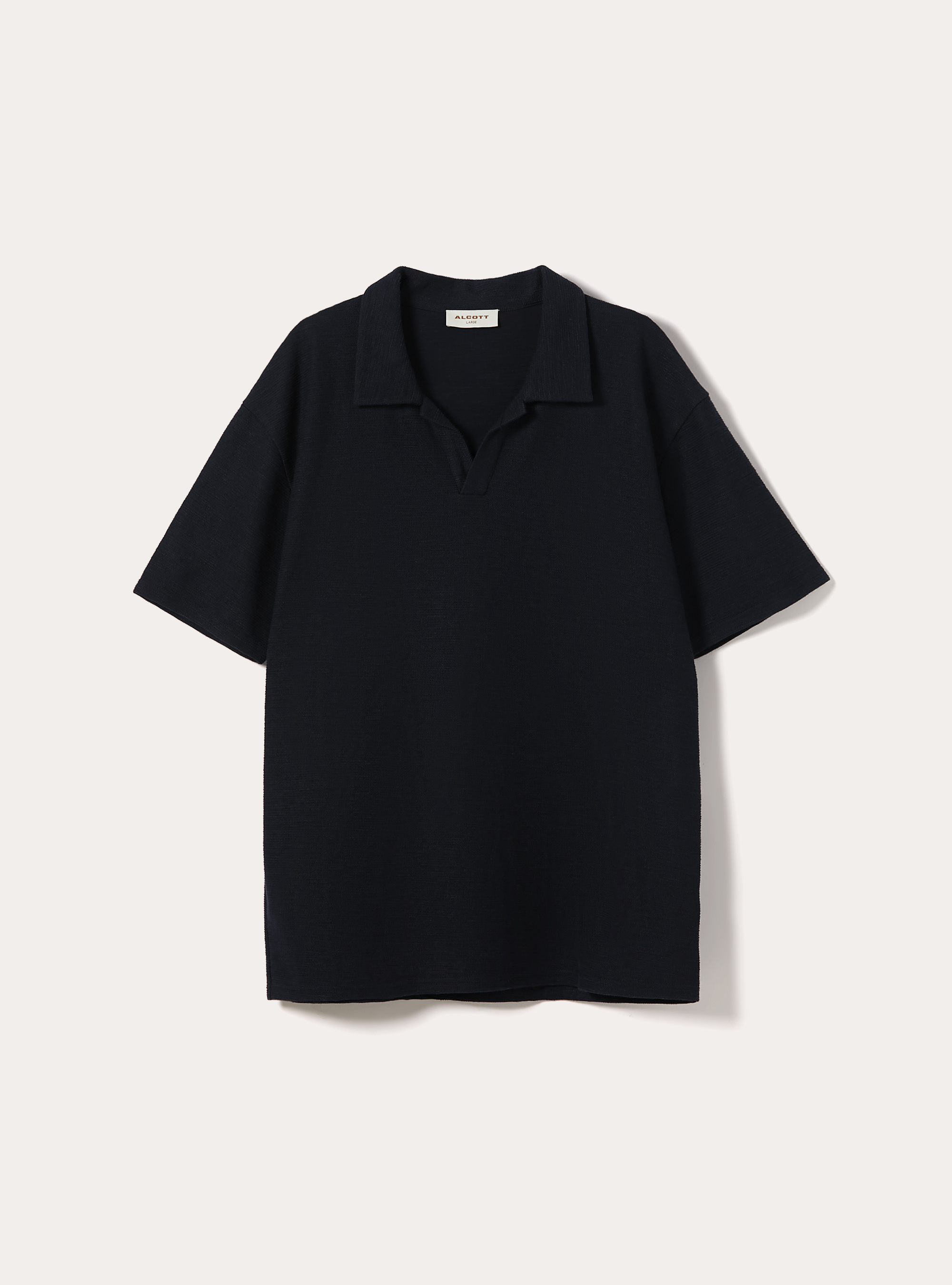 Waffle Knit Polo Shirt, NA1 NAVY DARK