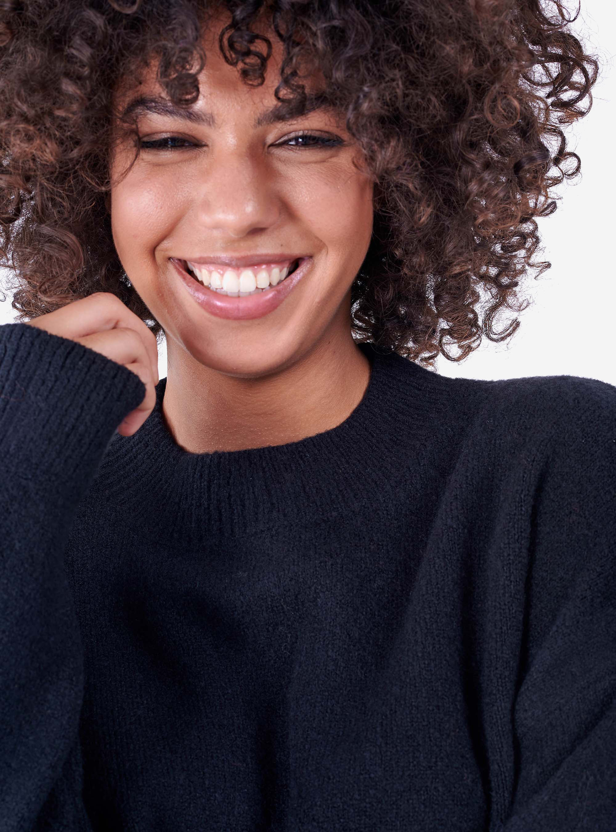 CREWNECK SWEATER, BLACK